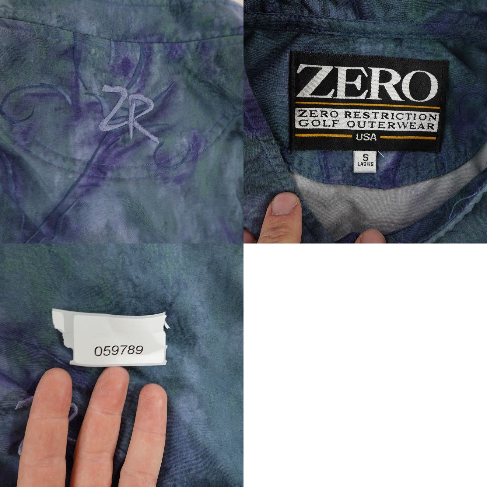 Vintage VINTAGE Zero Restriction Jacket Womens Small Tie Dye Windbreaker Wind Shirt Golf Size S / US 4 / IT 40 - 8 Thumbnail