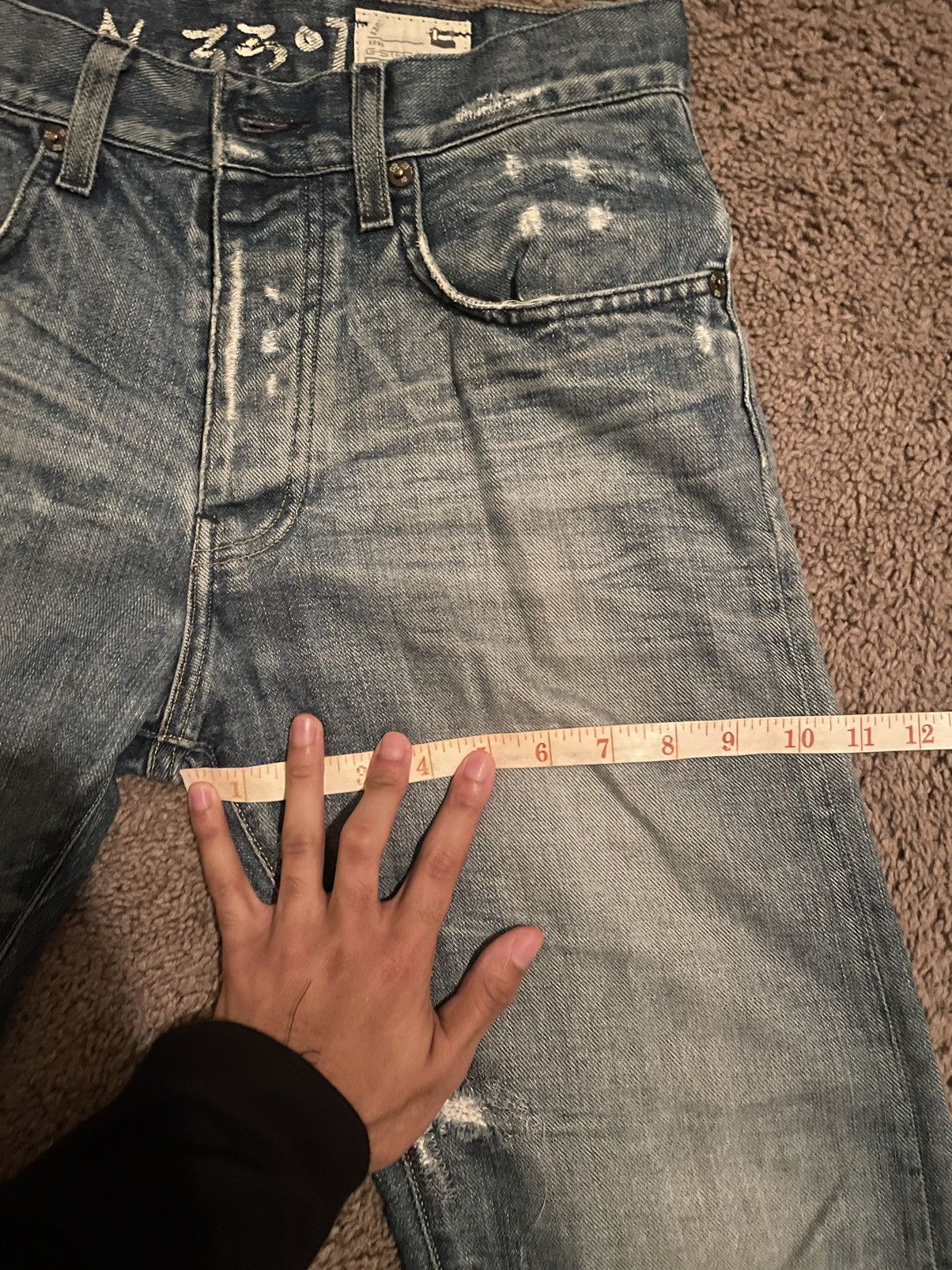 G-Star × Vintage G-Star Raw 3301 Distressed Jeans Size US 28 / EU 44 - 5 Thumbnail