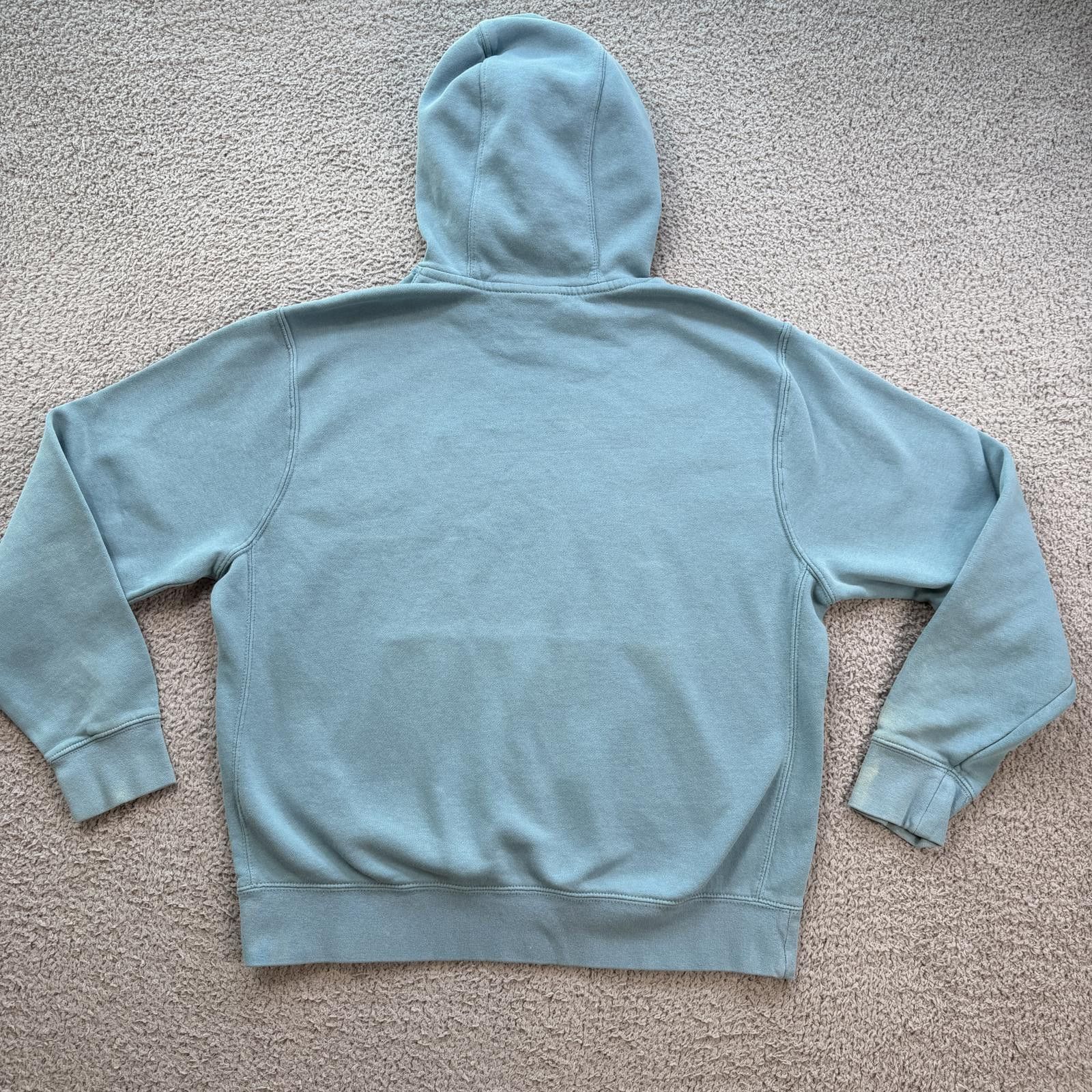 Nike Nike Mini Swoosh Hoodie Teal Distressed Wash Sweatshirt Mens Size US M / EU 48-50 / 2 - 2 Thumbnail
