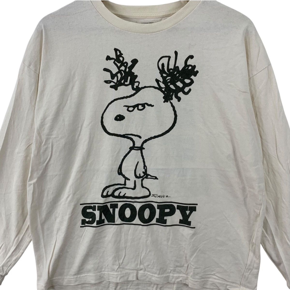 Vintage Vintage SNOOPY PEANUTS COMIC Bad Hair Day Tee Shirt Top Size S / US 4 / IT 40 - 3 Thumbnail