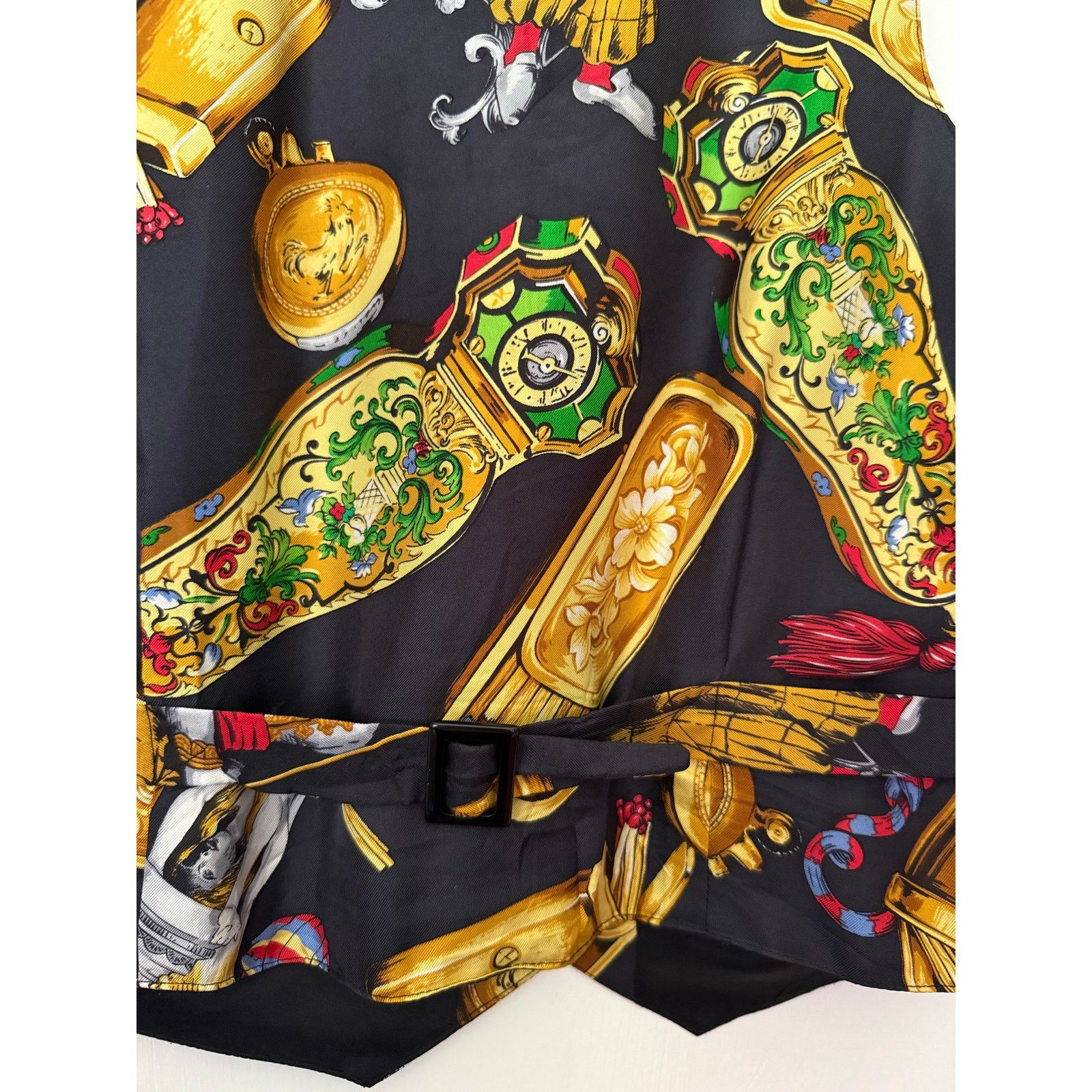Vintage Vintage 90’s Luciano Tempesta Silk Clock Vest Jacket Small Size S / US 4 / IT 40 - 5 Thumbnail
