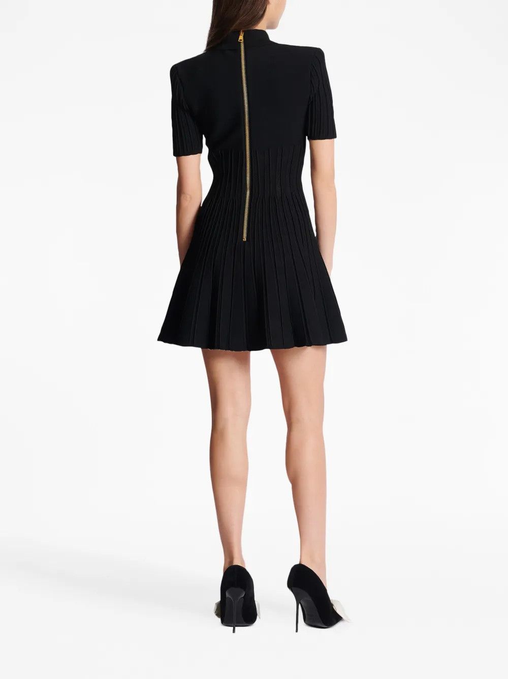 Balmain o1y0525 Mini Dress in Black Size M / US 6-8 / IT 42-44 - 7 Thumbnail