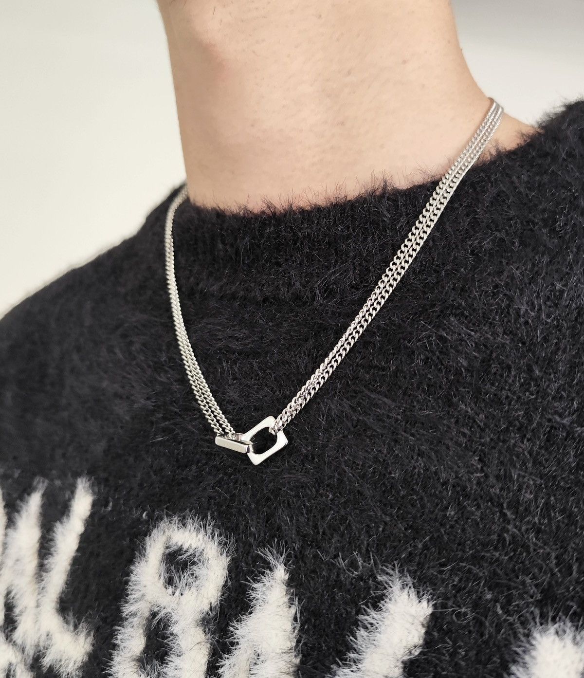 Japanese Brand × Jewelry Retro punk double chain layered choker necklace Size ONE SIZE - 1 Thumbnail