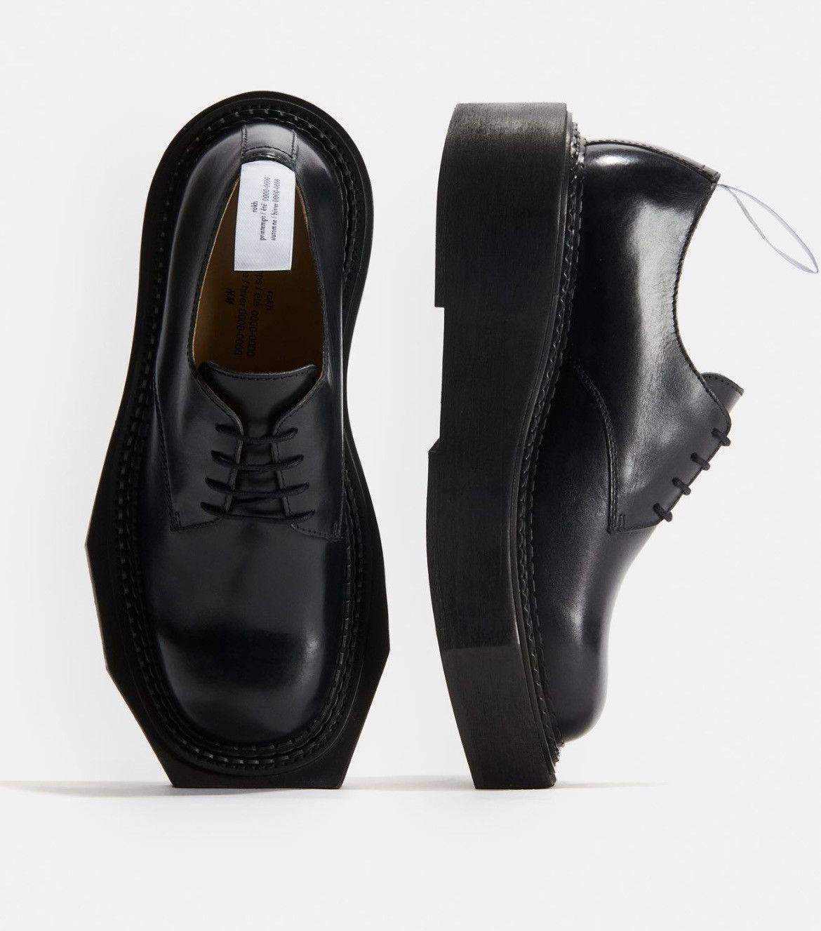 rokh Platform derby shoes in leather