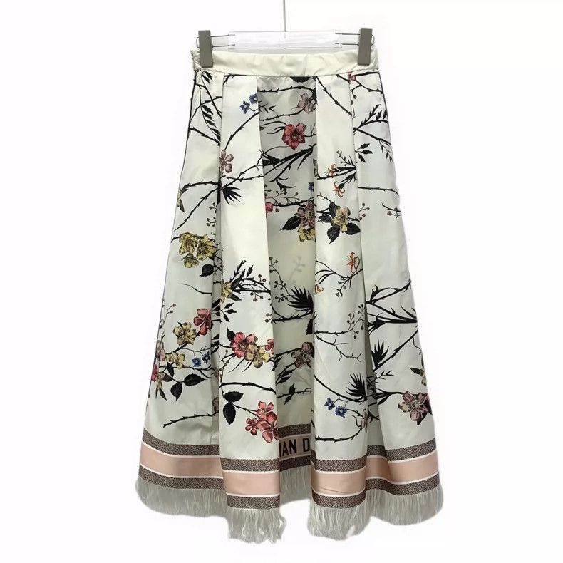 Dior Christian Dior Floral Print Midi Skirt-2505 Size 34" / US 12 / IT 48 - 2 Thumbnail