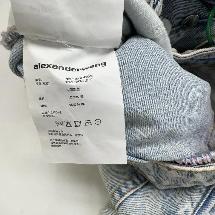 Alexander Wang Alexander Wang Logo Denim Shorts for Women - Size 25" / US 0 / IT 36 - 1 Thumbnail