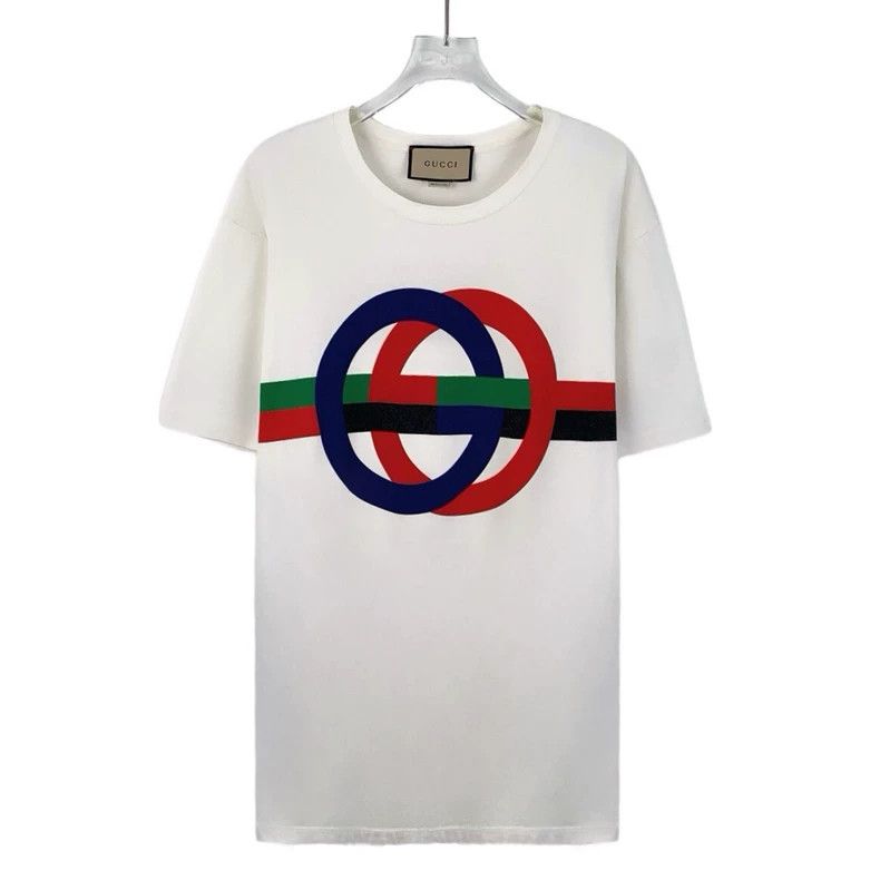 Gucci Gucci White logo printed cotton round-neck short-sleeved T Size US L / EU 52-54 / 3 - 1 Thumbnail