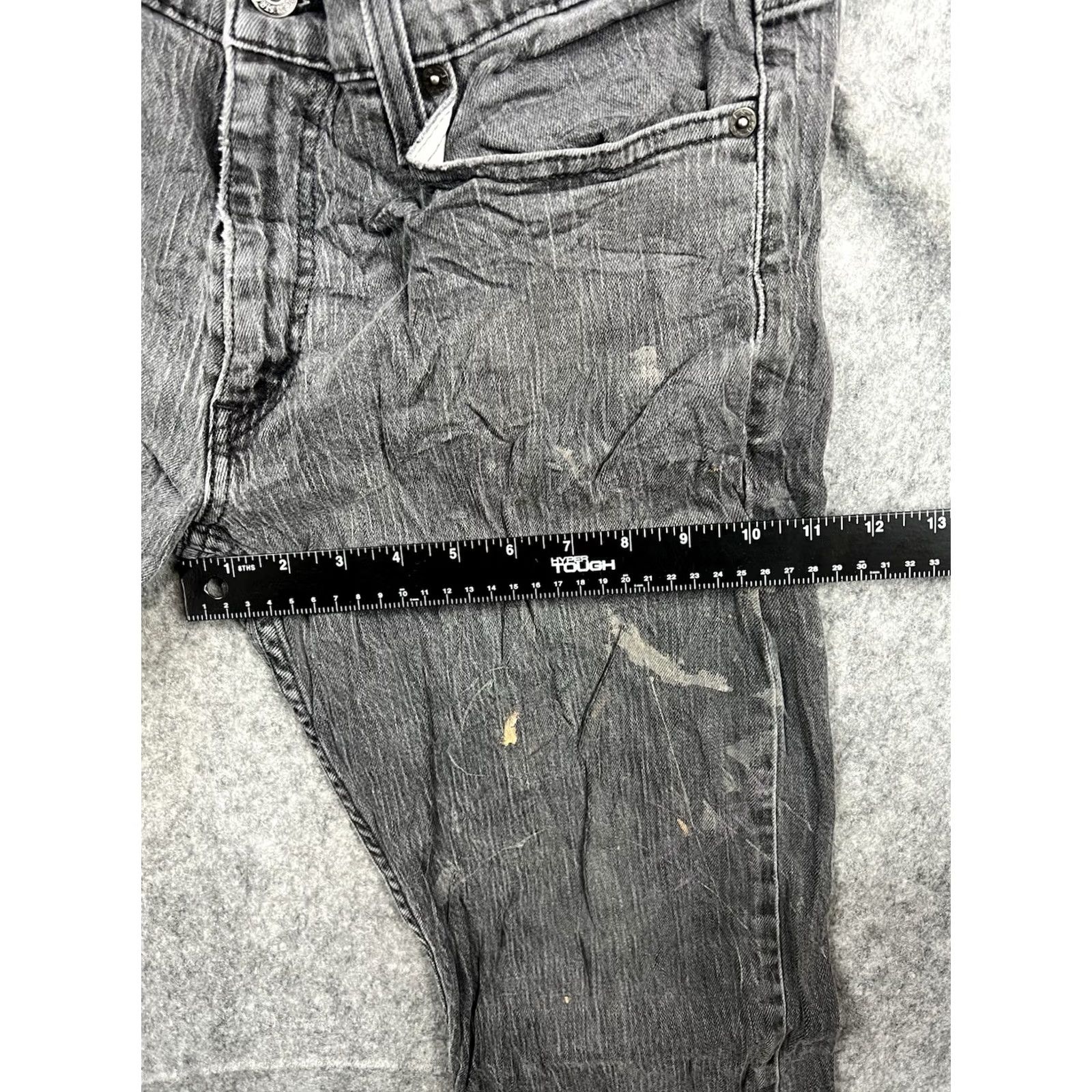 Levi's VINTAGE Levi's 514 Jeans Men Slim Straight Gray/Black Size 33x34 Denim Dark 5-Pocket Distressed Size US 33 - 7 Thumbnail