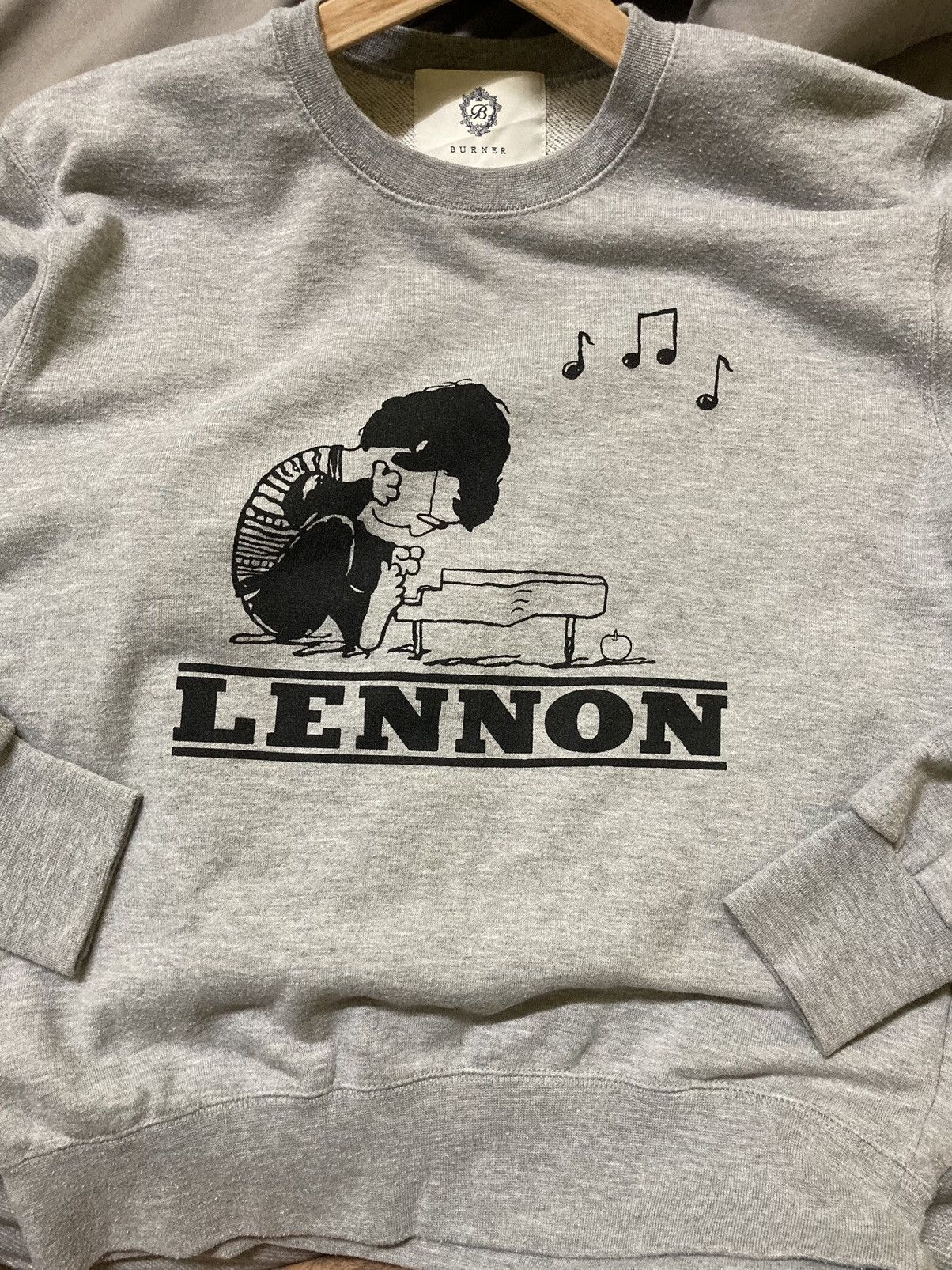 Band Tees × Japanese Brand BURNER John Lennon Sweatshirt Size US S / EU 44-46 / 1 - 4 Thumbnail