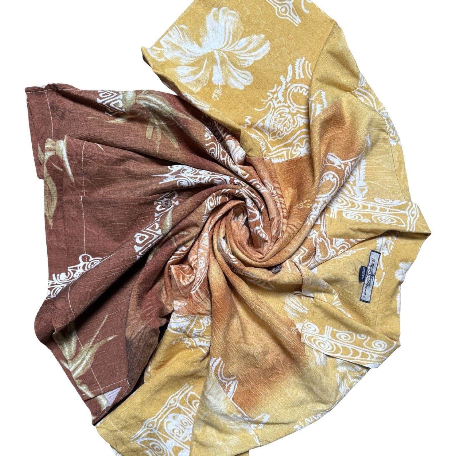 Tommy Bahama Tommy Bahama Silk Hawaiian Shirt Mens Sunburst Orange L Size US L / EU 52-54 / 3 - 5 Thumbnail