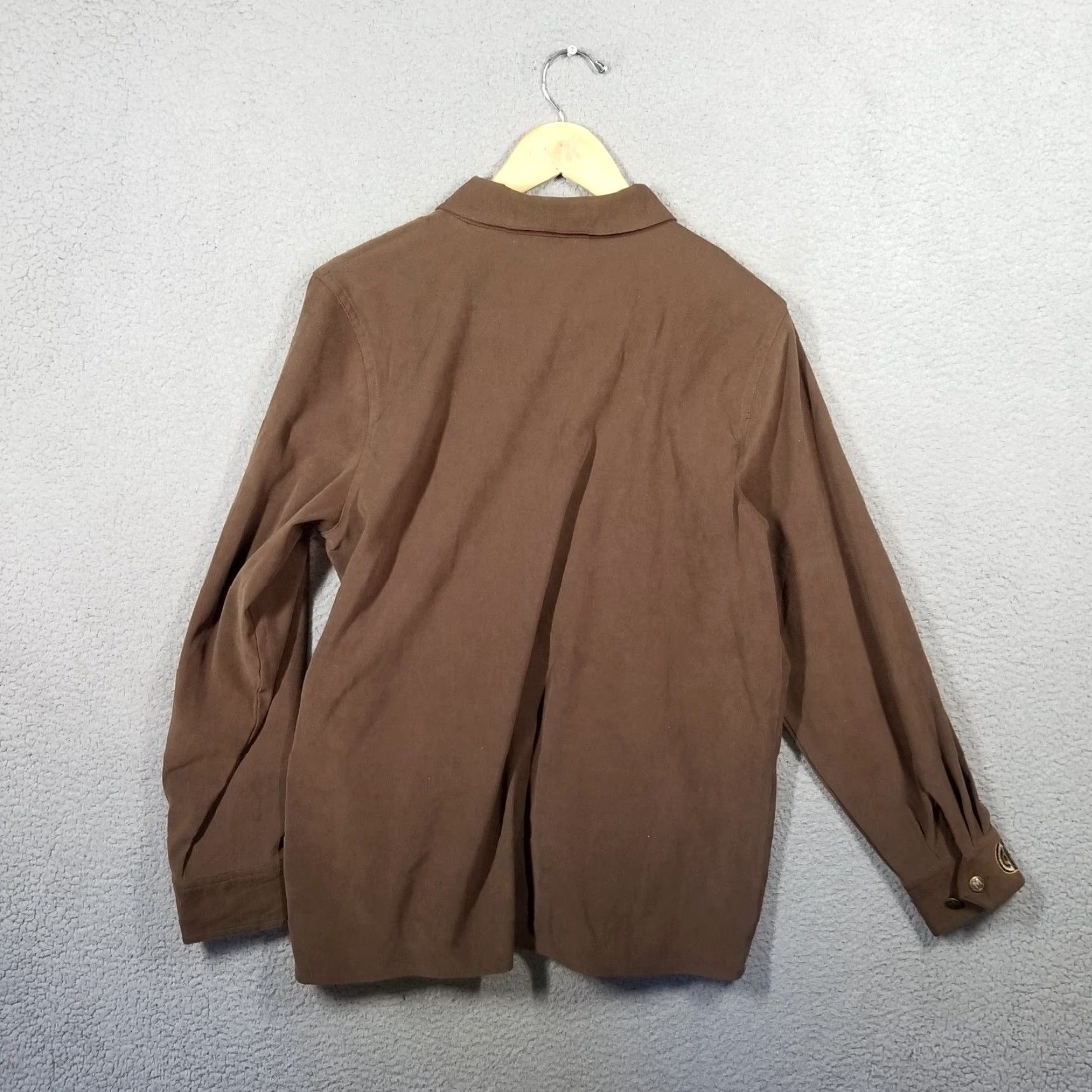 Bob Mackie Bob Mackie Wearable Art Black Floral Embroidery Shirt Jacket Size Medium Brown Size M / US 6-8 / IT 42-44 - 3 Thumbnail