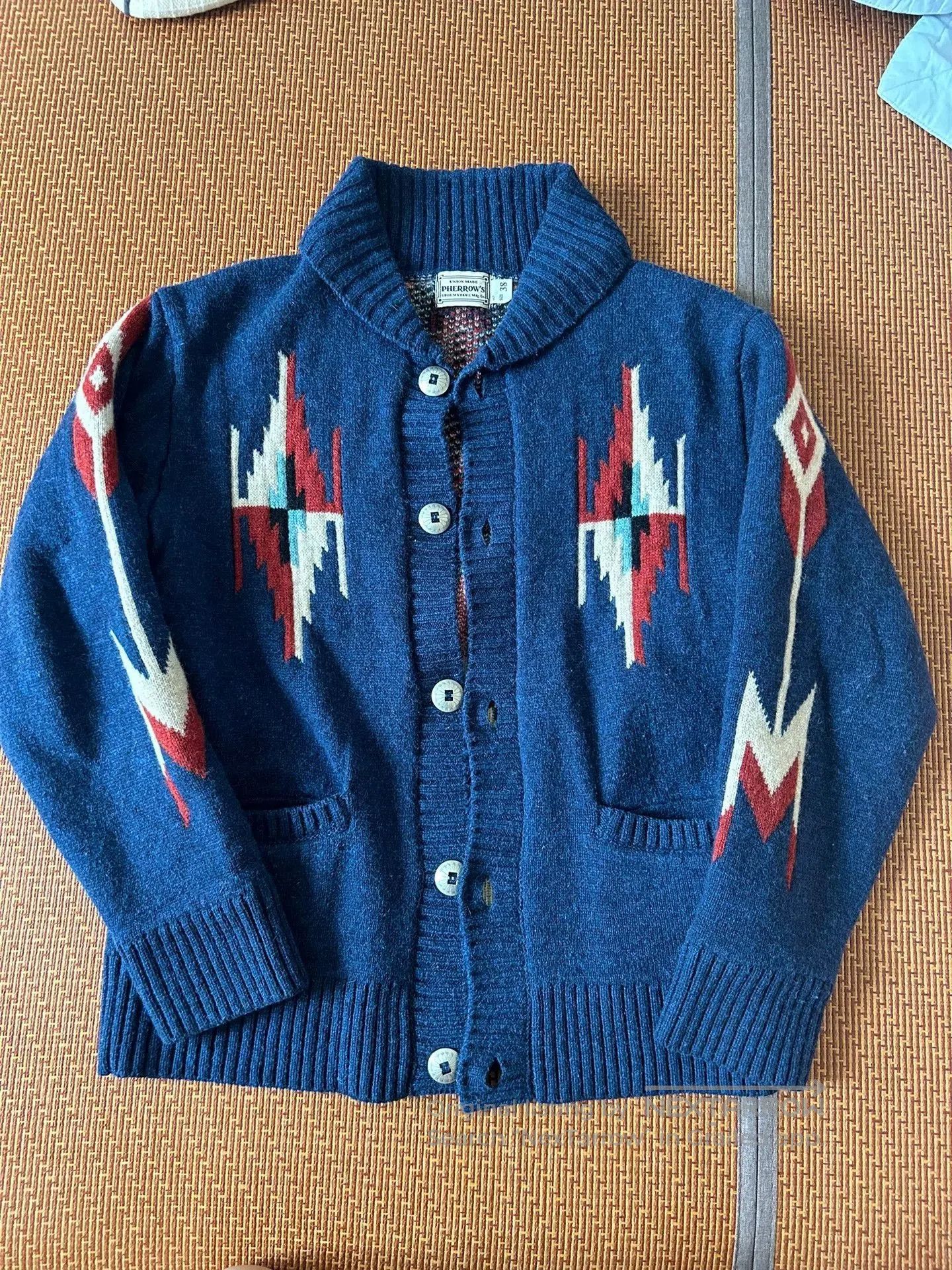 Japanese Brand Navajo Wool Jacket Sweater Size 38. Size US M / EU 48-50 / 2 - 3 Thumbnail