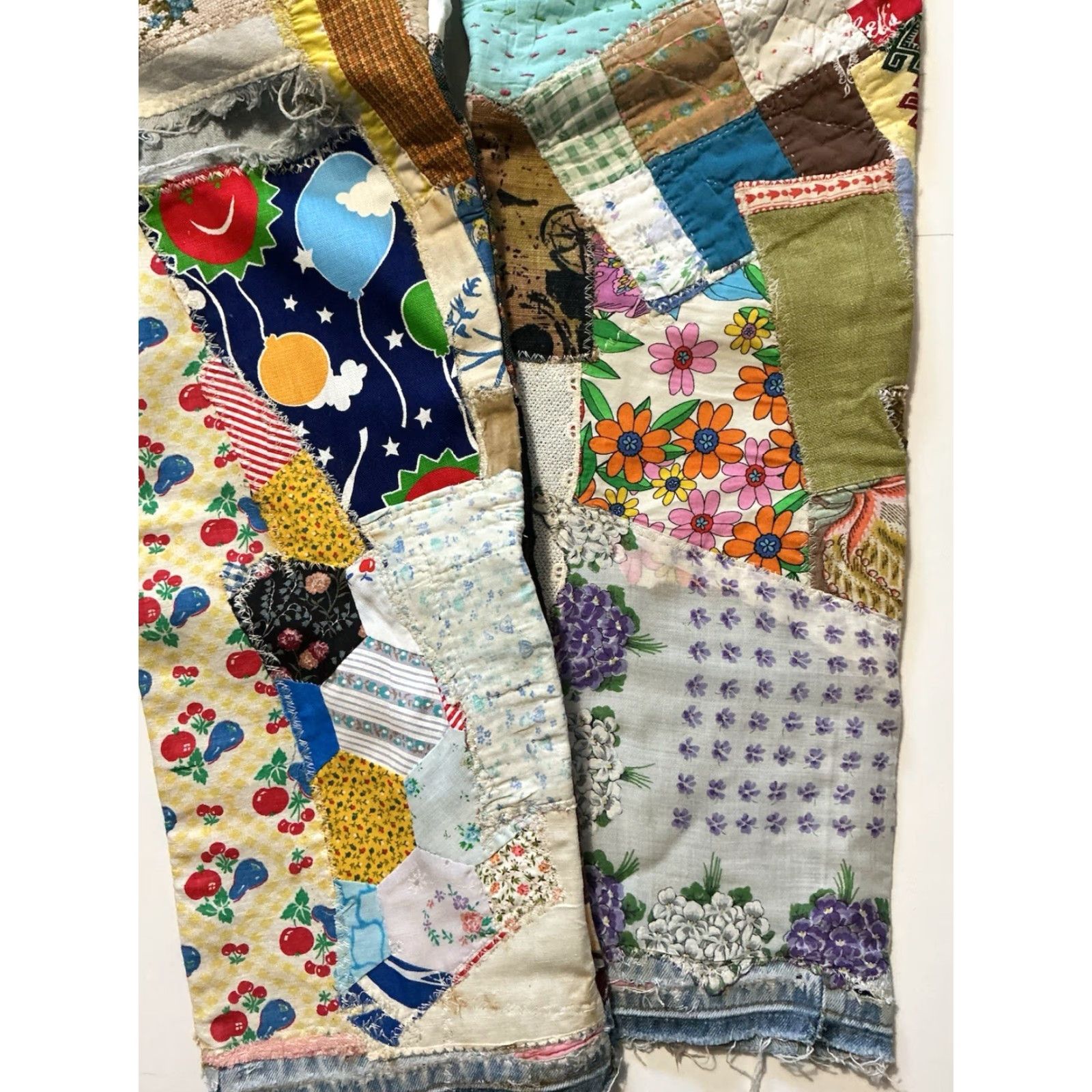 Levi's Vintage Levi’s OOAK Patchwork Reworked Upcycle 1 Of 1 Hippie Custom Denim Jeans Size US 34 / EU 50 - 5 Thumbnail
