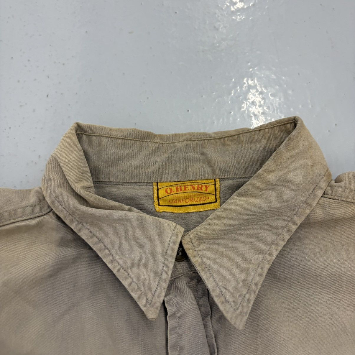Other Vintage 50s O. Henry Grey Sanforized Canvas Workwear Shirt Size US L / EU 52-54 / 3 - 5 Thumbnail