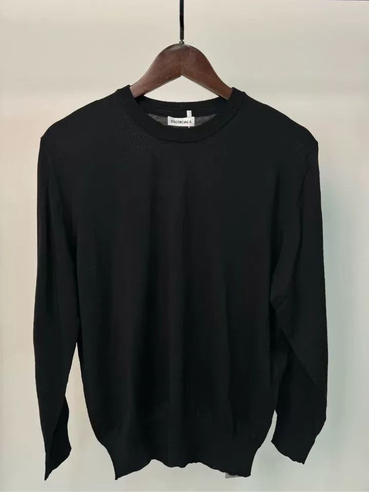 Balenciaga black knitted sweater by Balenciaga Size US M / EU 48-50 / 2 - 1 Thumbnail