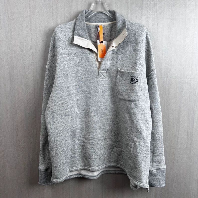 Loewe Loewe Gray fake two small logo hoodie Size S / US 4 / IT 40 - 1 Thumbnail
