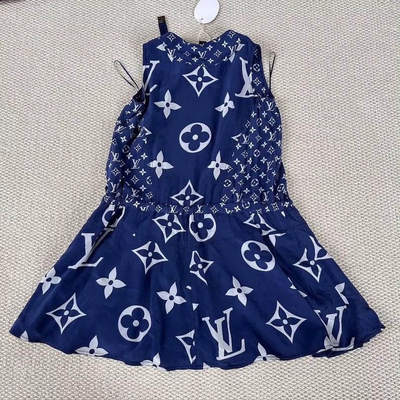 Louis Vuitton louis vuitton Letter print drawstring sleeveless A-line dr Size XXS / US 00 / IT 34 - 1 Thumbnail