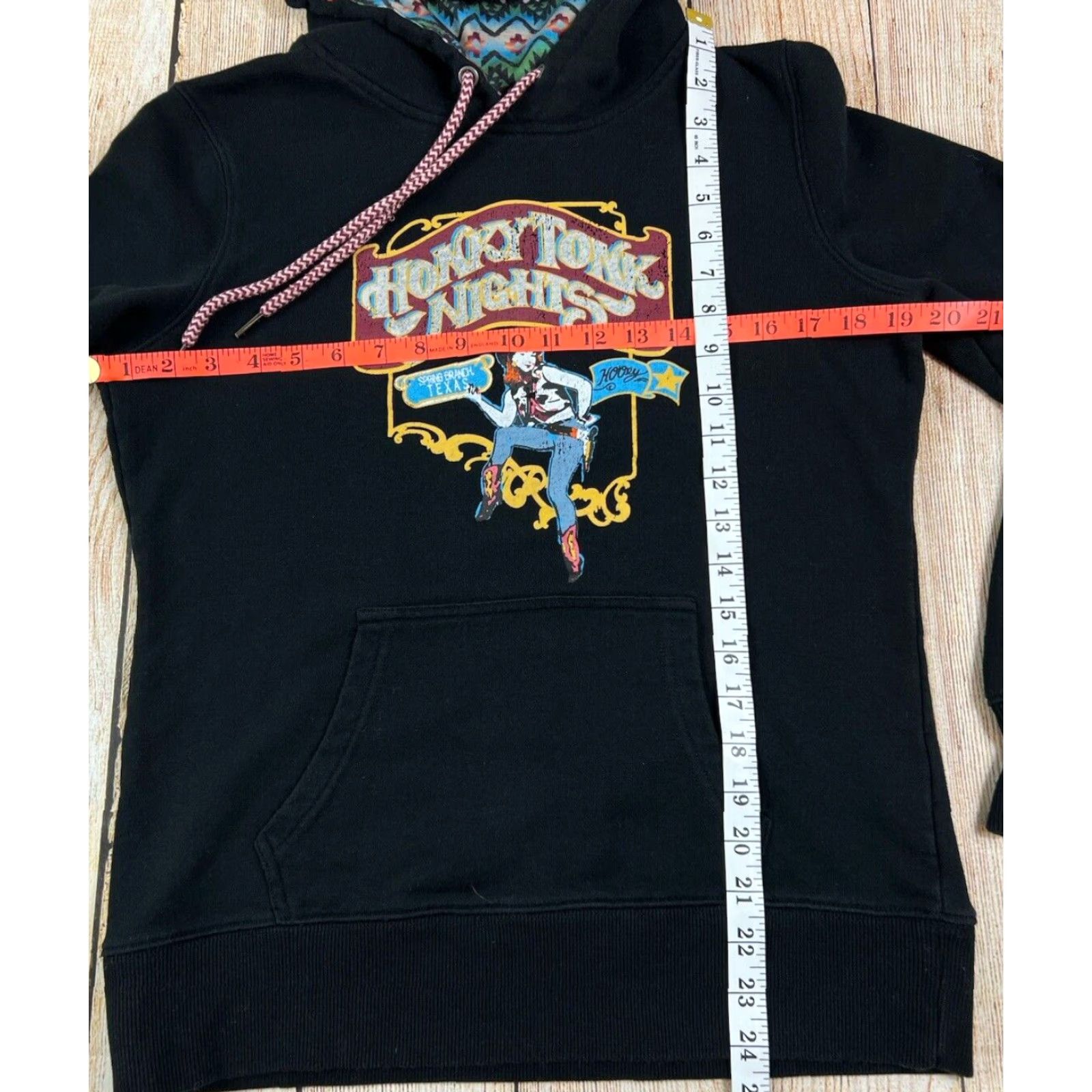 Vintage VINTAGE Hooey Women's Pullover Hoodie Sweatshirt Black Aztec Texas Size Medium Size M / US 6-8 / IT 42-44 - 4 Thumbnail
