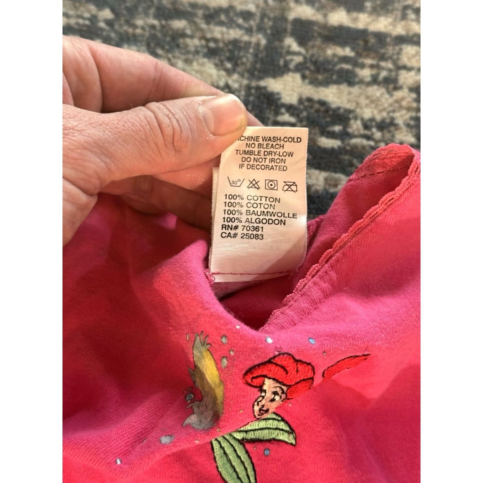 Disney VINTAGE Disney The Little Mermaid Ariel & Flounder Girls Dress 3T Pink 1990s Cotton Blend Disney Girls Long Sleeve Casual Dress Size ONE SIZE - 5 Thumbnail