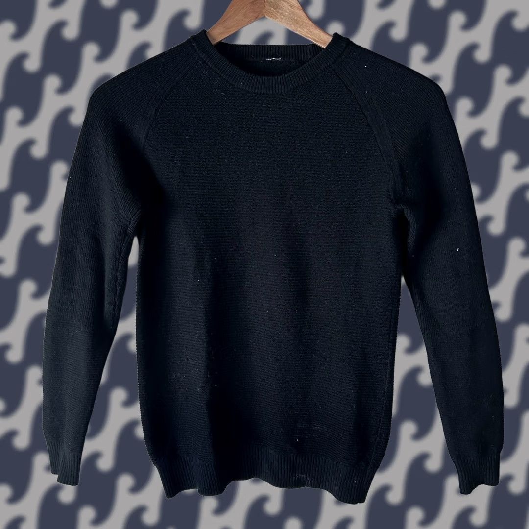 Lululemon VINTAGE Lululemon Womens Black Textured Knit Long Sleeve Crewneck Raglan Sweater Logo XS Size XS / US 0-2 / IT 36-38 - 1 Thumbnail