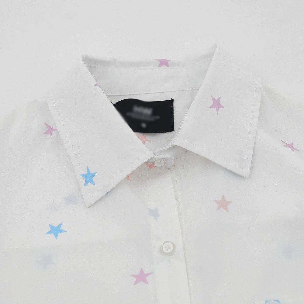 Vintage Men's loose casual star long-sleeved shirt Size US M / EU 48-50 / 2 - 3 Thumbnail