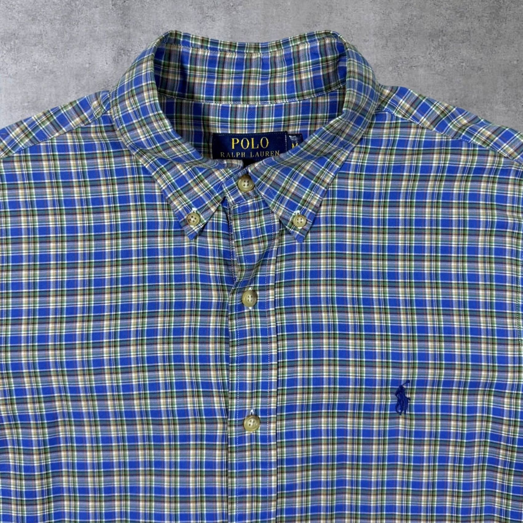 Polo Ralph Lauren Polo Ralph Lauren Blue Multi Check Long Sleeve Button-Down Cotton Shirt M Size US M / EU 48-50 / 2 - 3 Thumbnail