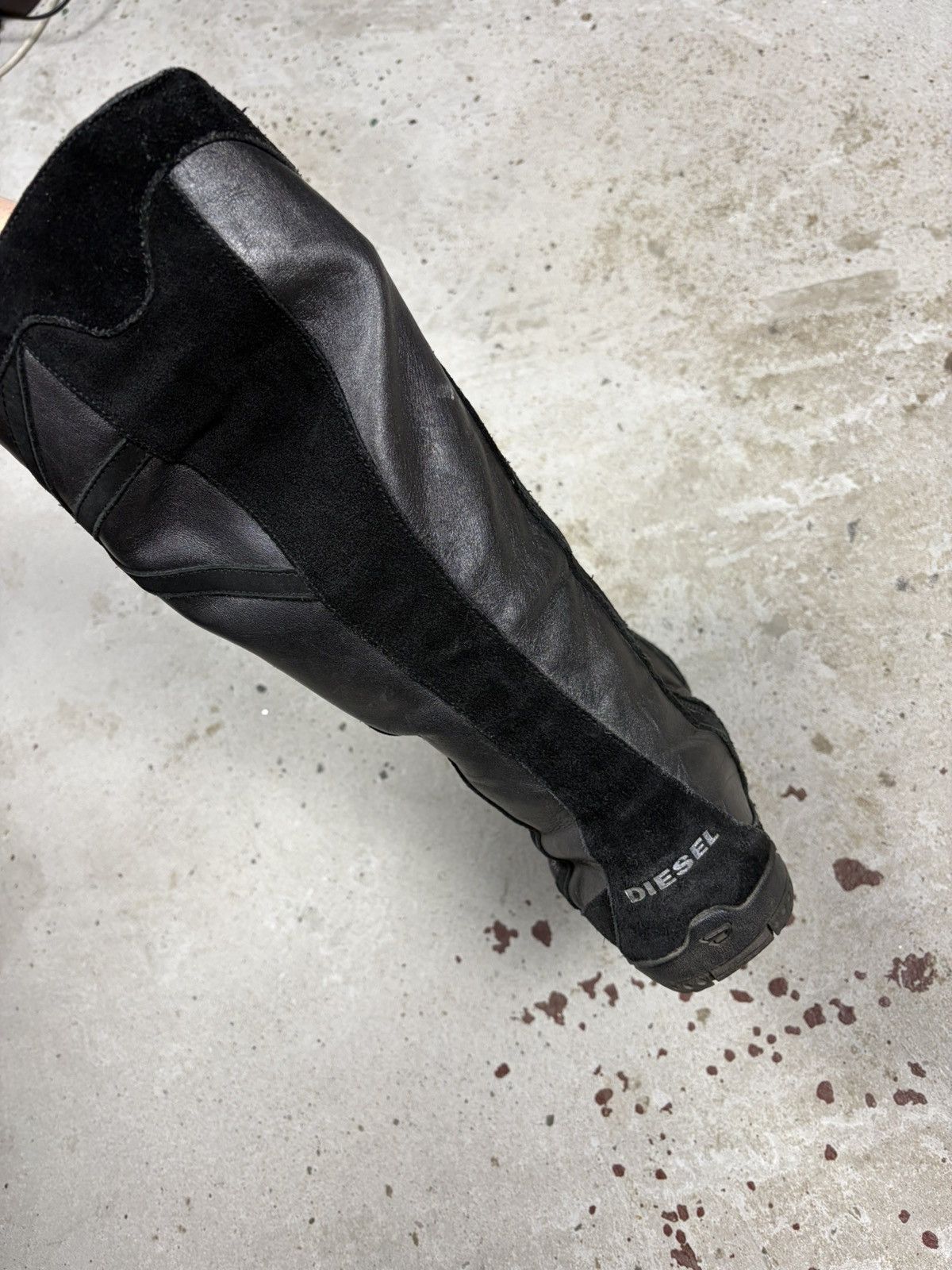 Diesel Vintage 2000s Diesel Black Cow Leather Archive Moto Boots Size US 8.5 / IT 38.5 - 18 Thumbnail