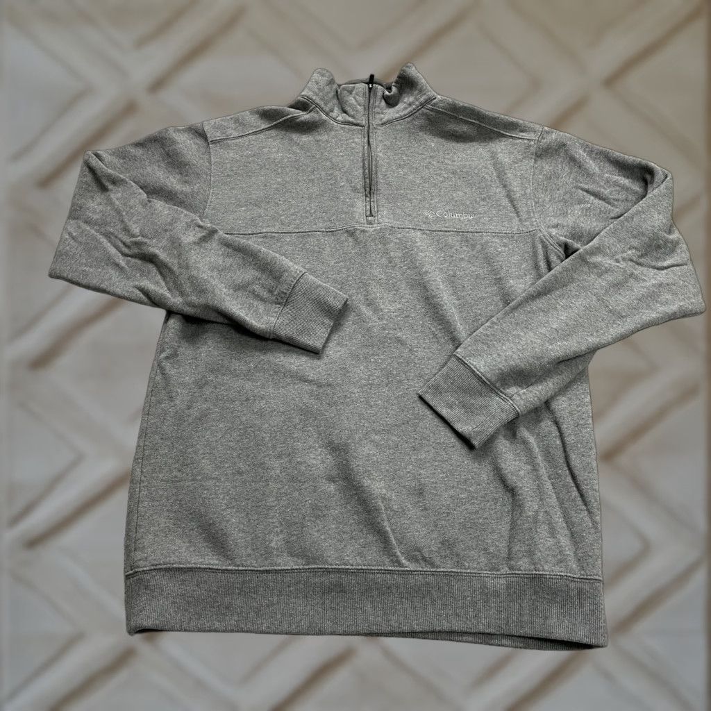 Vintage Columbia Sweatshirt Men Medium Gray High Neck Zip Fleece Pullover Jacket Outdoor Shirt Size US M / EU 48-50 / 2 - 1 Thumbnail