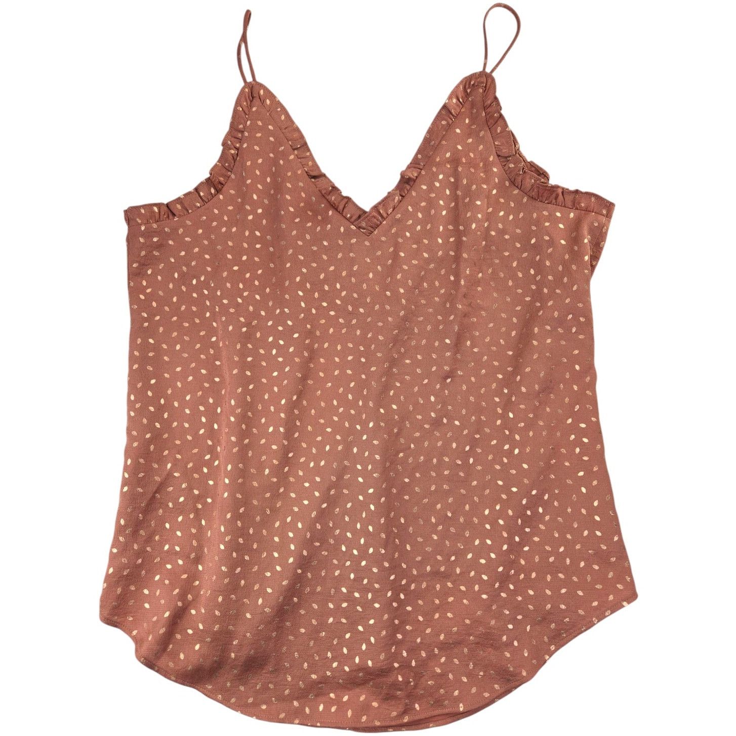 Express Express | Dusty Rose Camisole Tank w/Gold Leaves | Size XS Size XS / US 0-2 / IT 36-38 - 5 Thumbnail