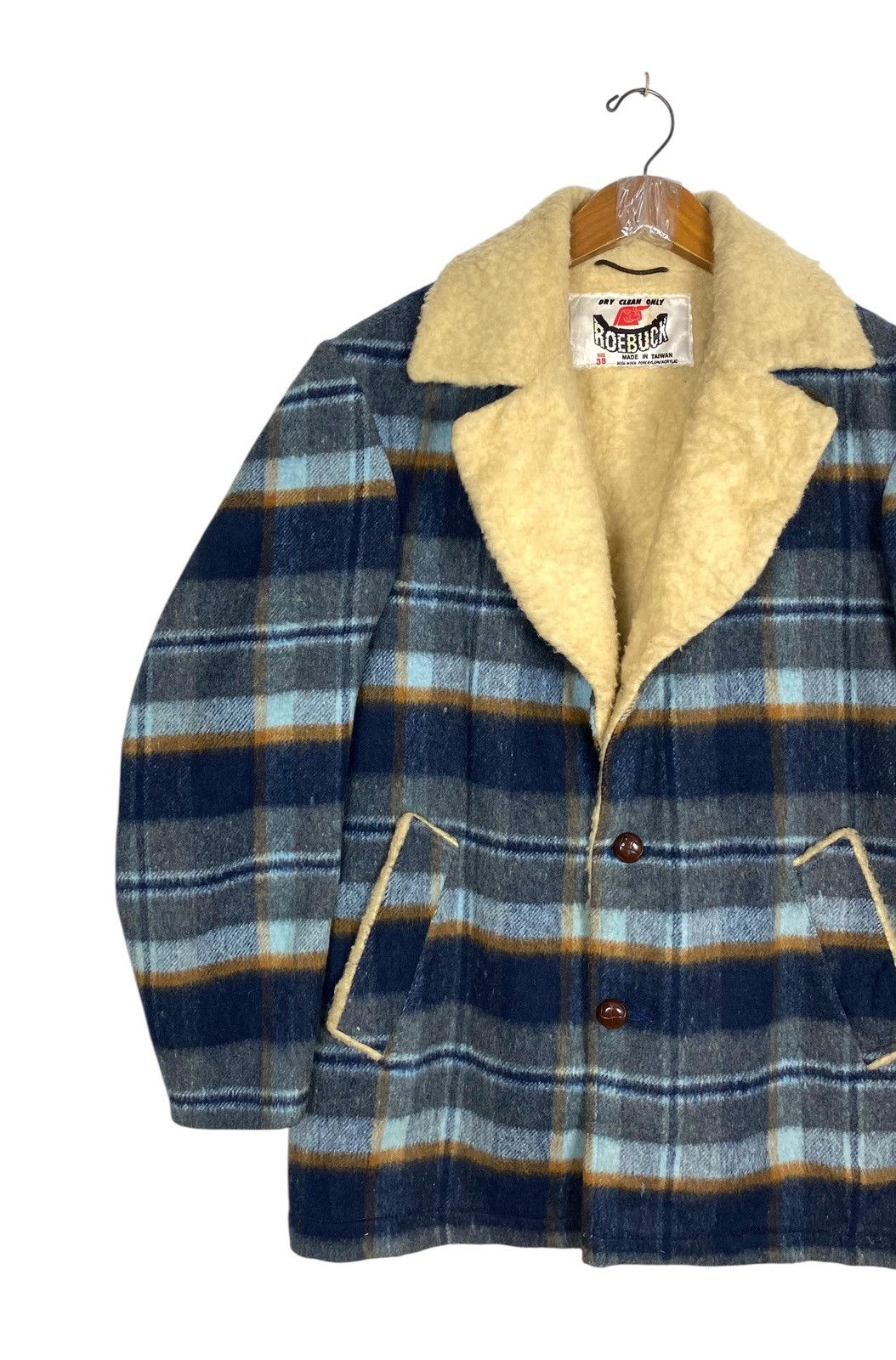 Vintage Rare‼️ Vintage Roebuck Double Collar Wool Coat Size US M / EU 48-50 / 2 - 2 Thumbnail