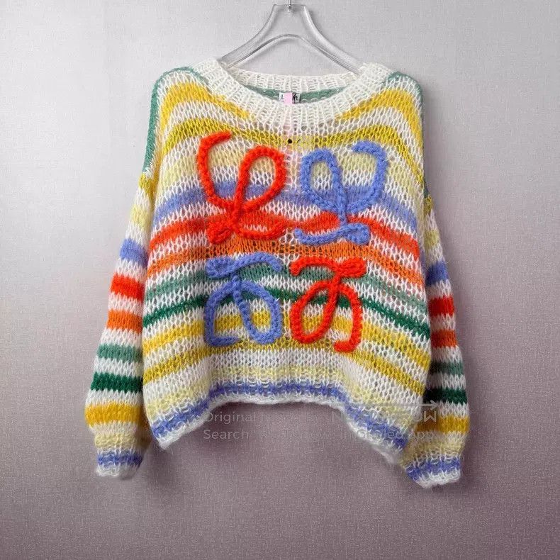 Loewe Loewe Rainbow Stripe Mohair Sweater Size S / US 4 / IT 40 - 1 Thumbnail