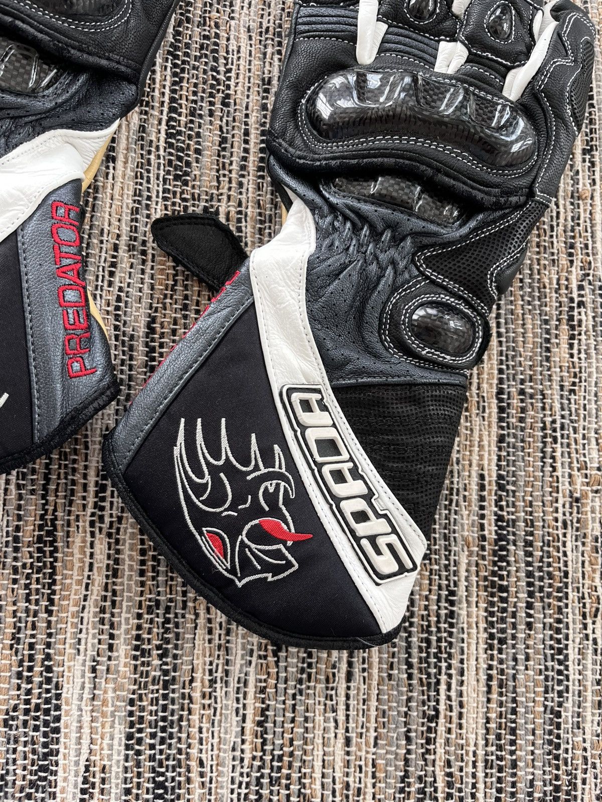 Other Vintage Spada Leather Motorcycle Gloves Carbon Inserts Y2K Size ONE SIZE - 10 Thumbnail