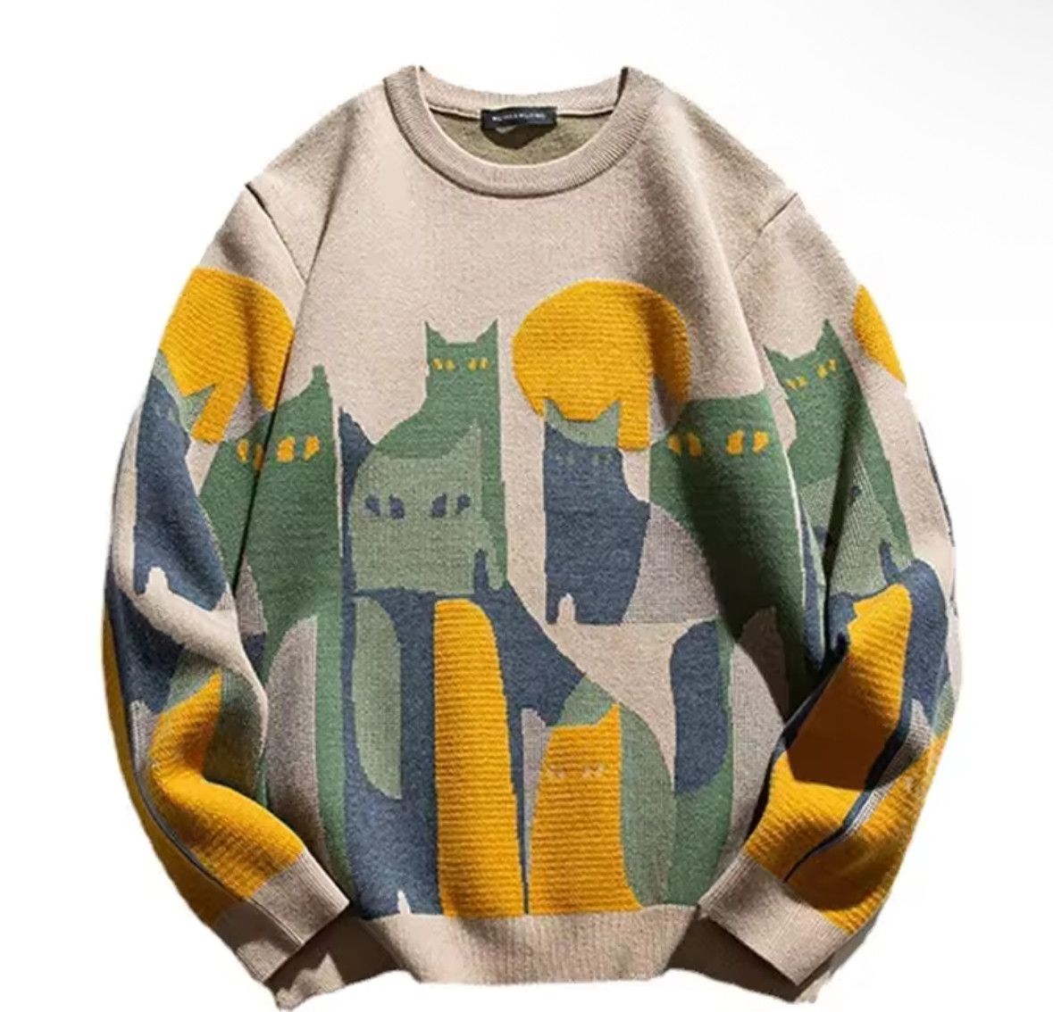 Other High Street Fashion Punk Y2K Cat Paint Sweater Size US XL / EU 56 / 4 - 1 Thumbnail