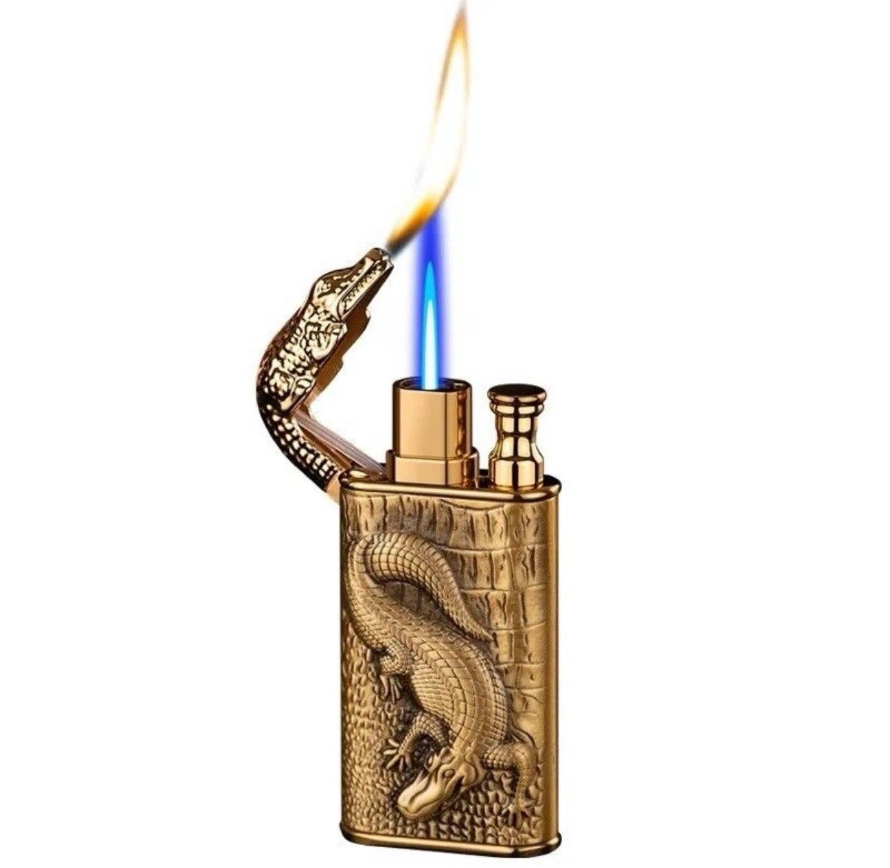 Vintage Dragon Crocodile Double Fire Lighter Size ONE SIZE - 3 Thumbnail