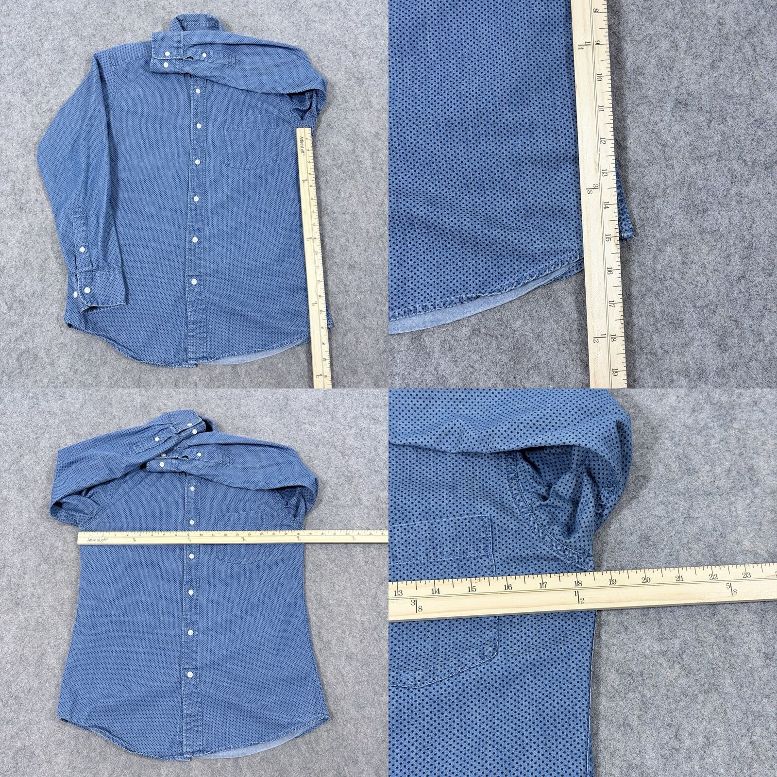 Uniqlo Uniqlo Men's Button-Down Shirt Long Sleeve Casual Blue Size XS Pocket Collar Fit Size US XS / EU 42 / 0 - 8 Thumbnail