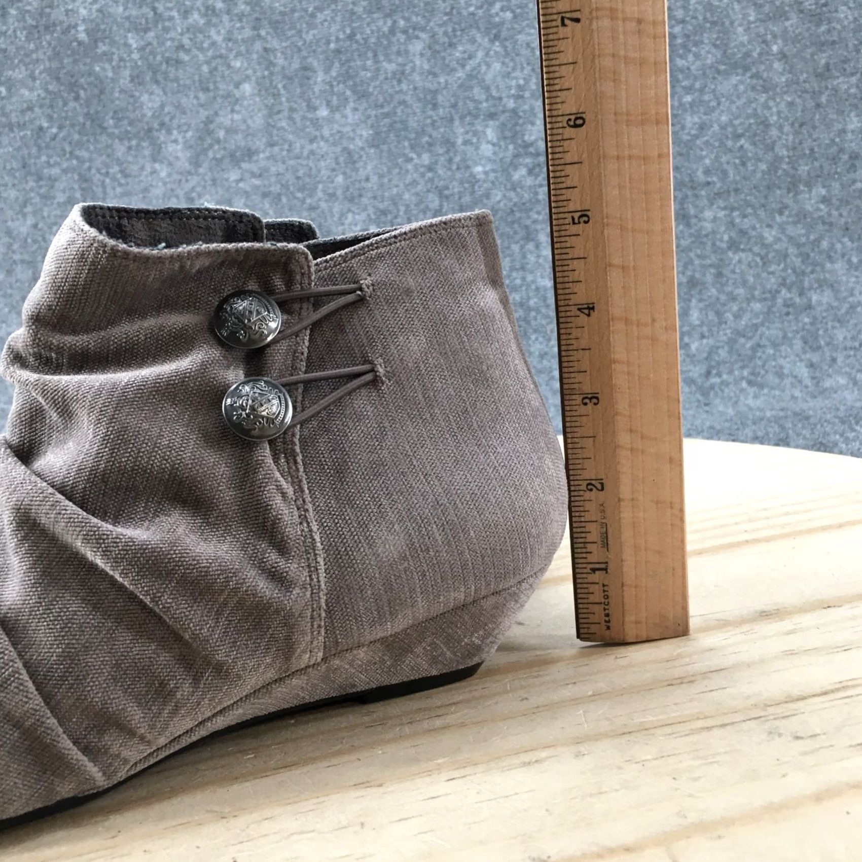 Vintage Rocket Dog Boots Womens 8 M Ankle Booties Button Slouch Comfort Gray Shoes Women Boots Size US 8 / IT 38 - 7 Thumbnail