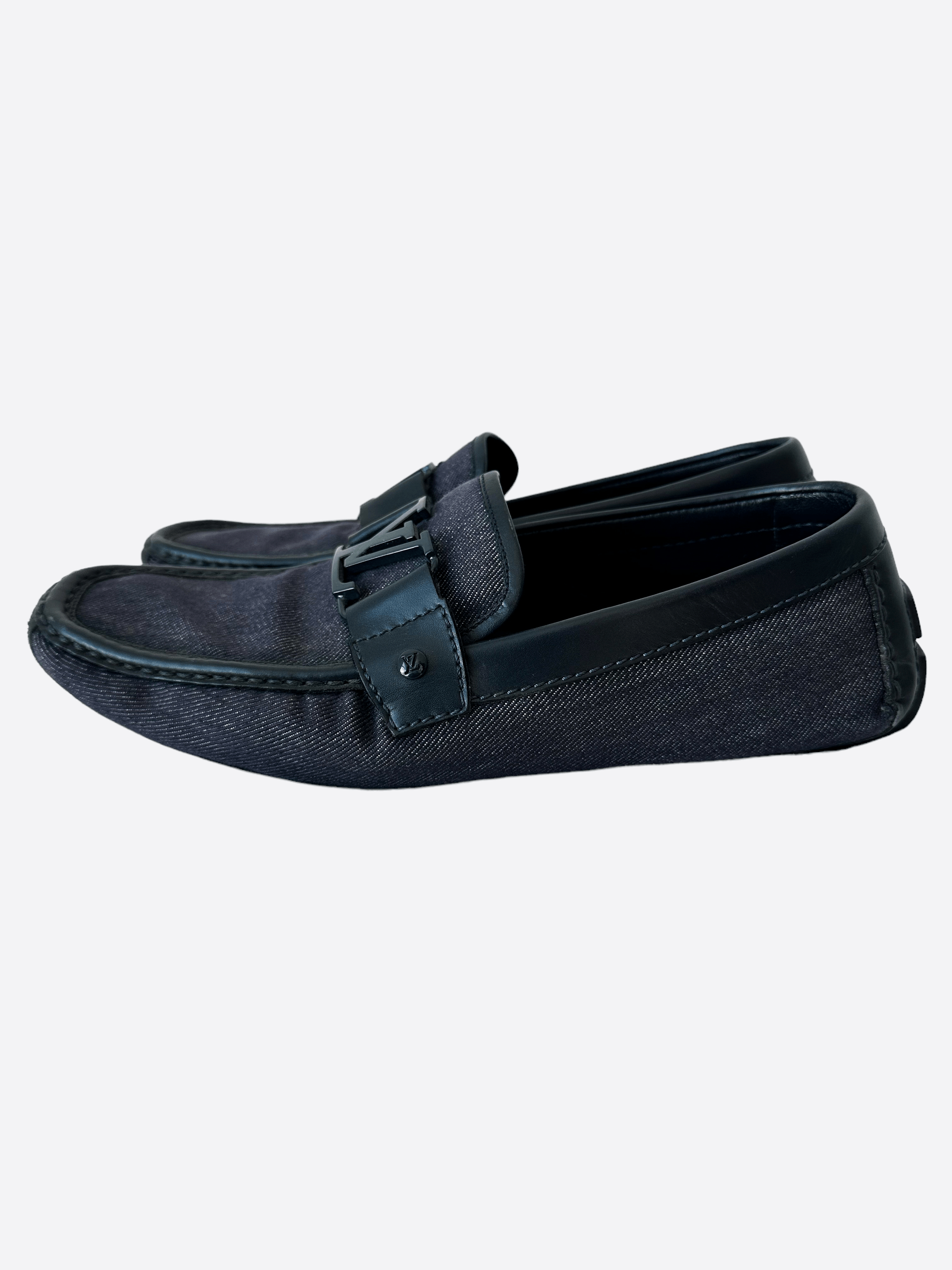 Louis Vuitton Louis Vuitton Navy Blue Logo Loafers Size US 9 / EU 42 - 4 Thumbnail