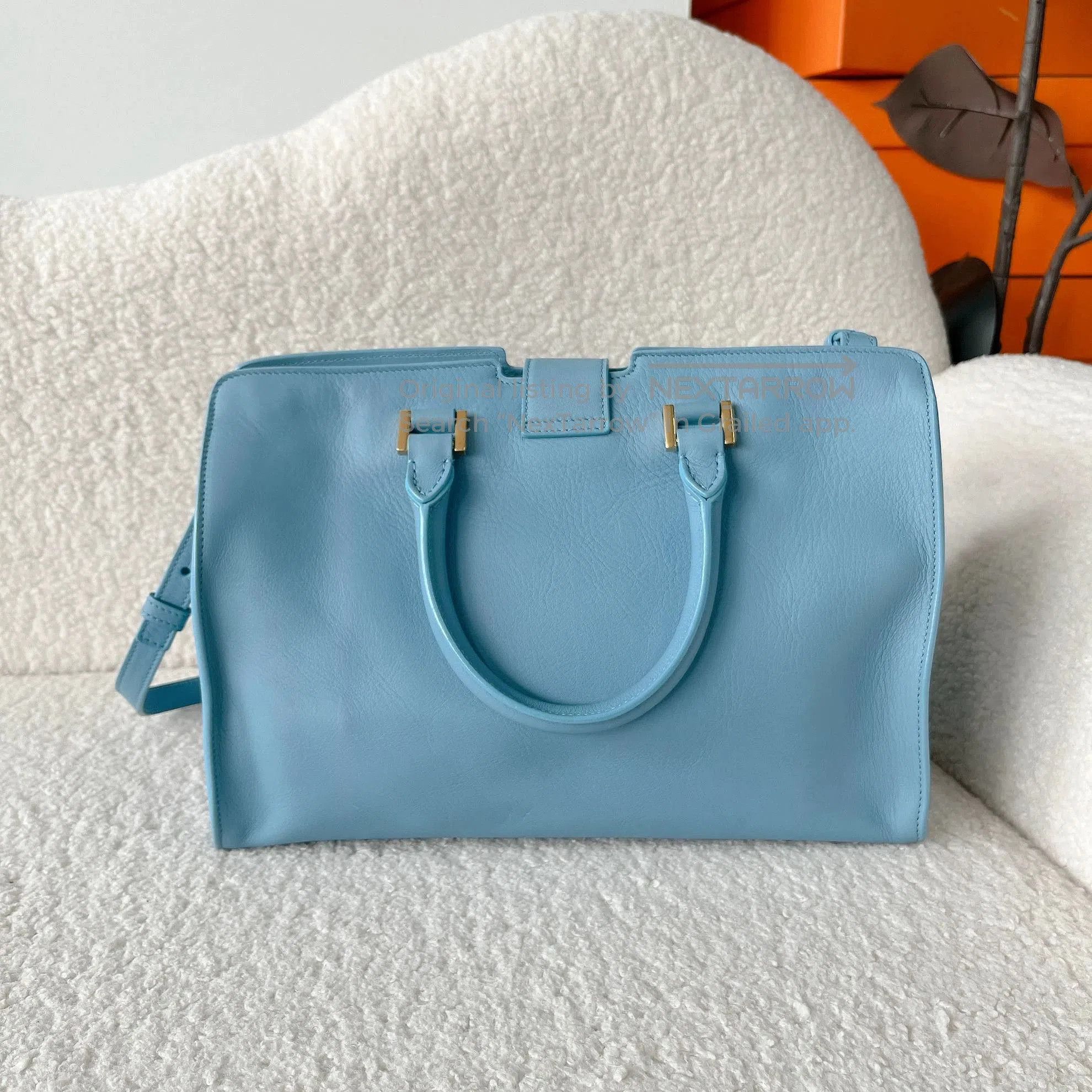 Saint Laurent Paris Saint Laurent blue cabas tote crossbody 30x20.5x14 5536/ Size ONE SIZE - 2 Thumbnail
