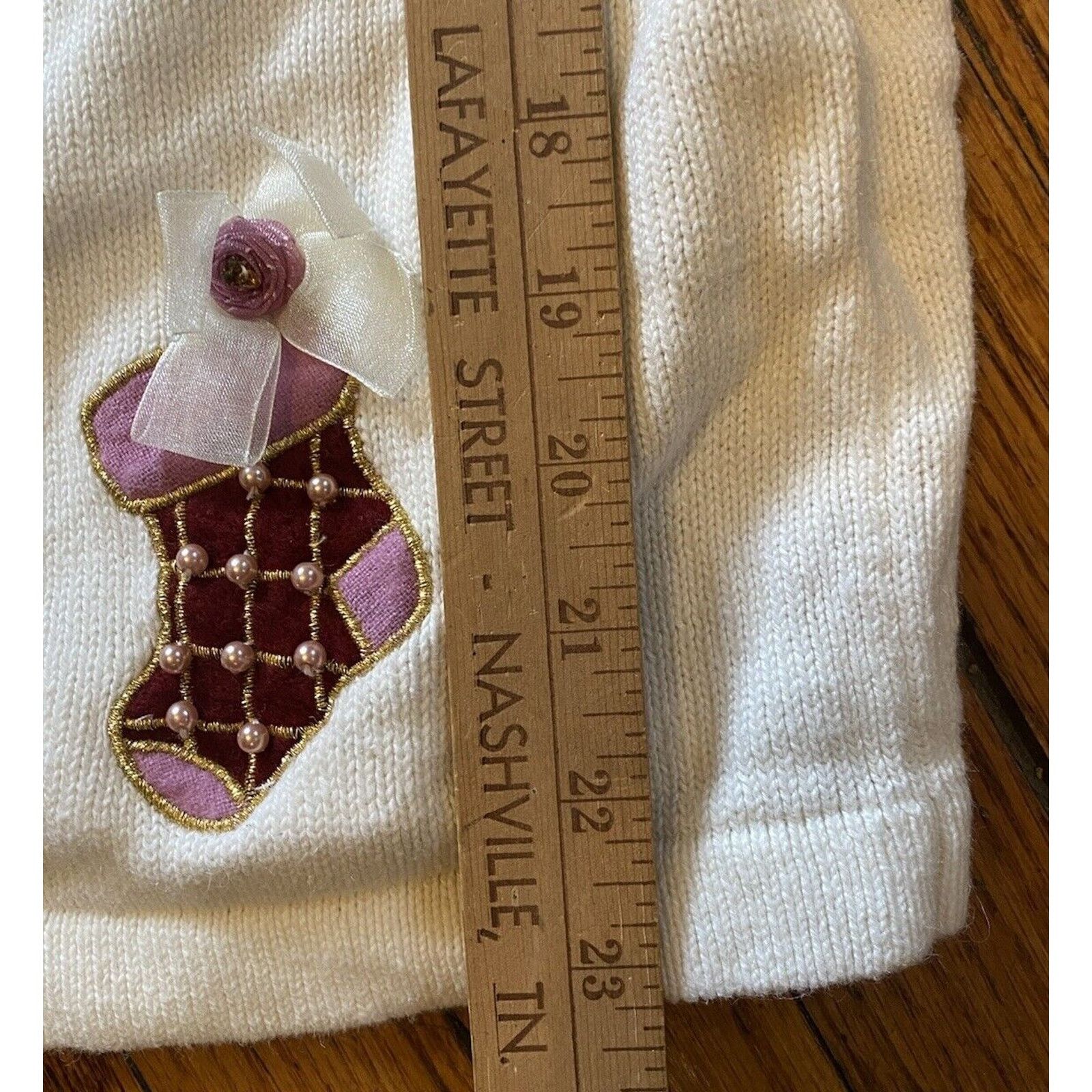 BP. VTG Cottagecore Christmas Sweater Cardigan Women XL Beads Size XL / US 12-14 / IT 48-50 - 10 Thumbnail