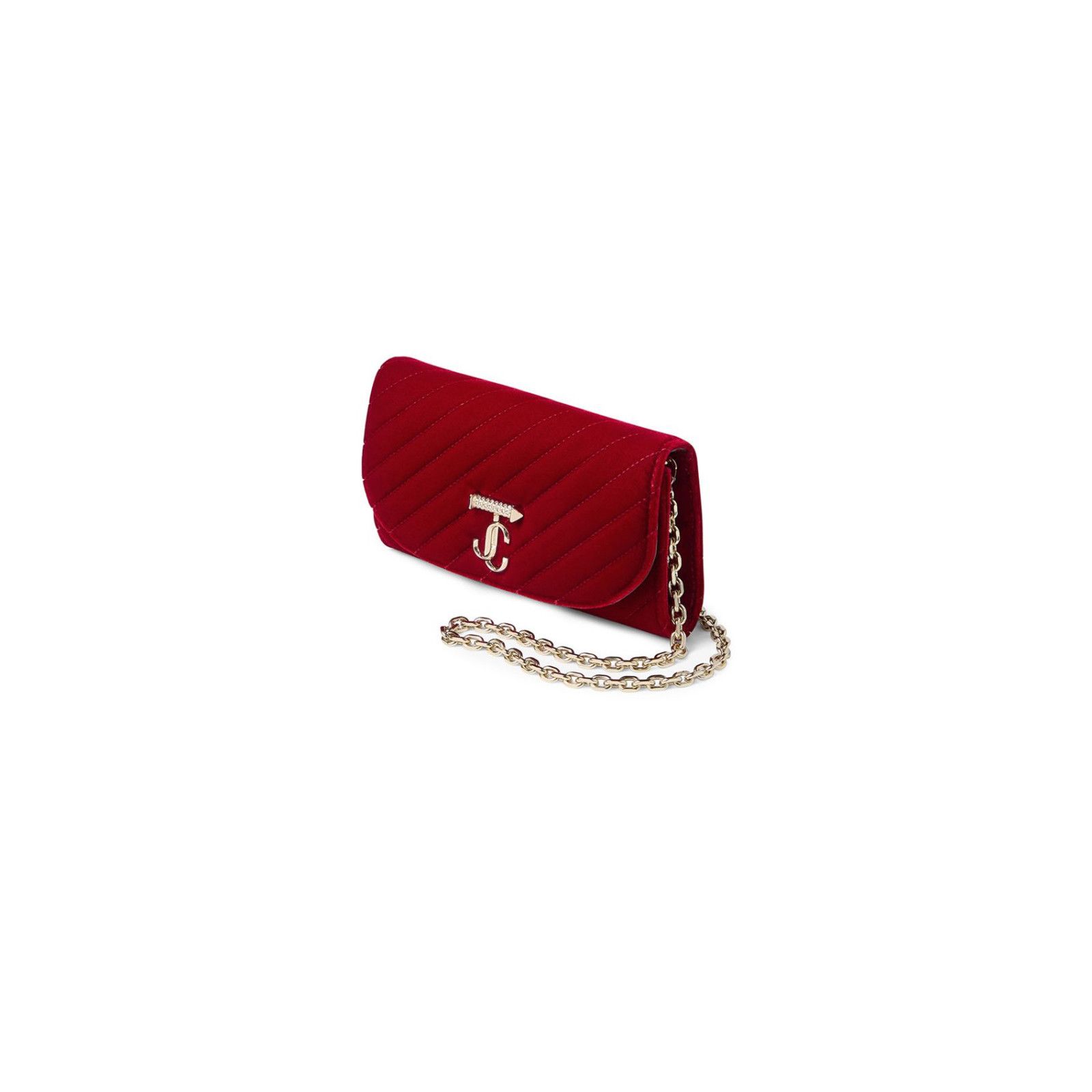 Jimmy Choo JIMMY CHOO Curve Ruby Red Chain Wallet Bag New Size ONE SIZE - 2 Thumbnail