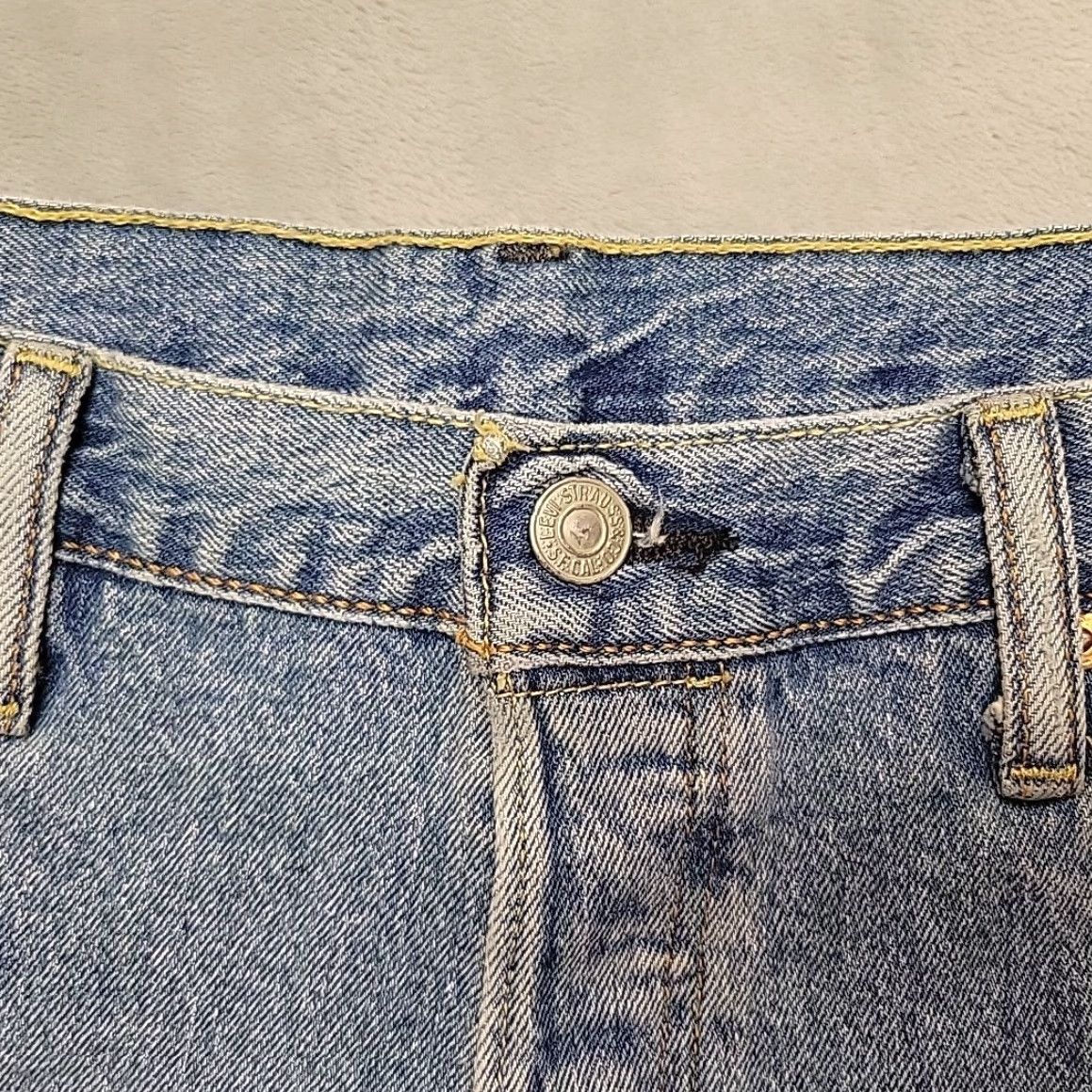 Levi's VTG Levis 501 Jorts 32x Faded Blue Denim Booty Biker Short Shorts Daisy Duke Denim Cotton Jeans Women 32 Size 24" / US 00 / IT 34 - 2 Thumbnail