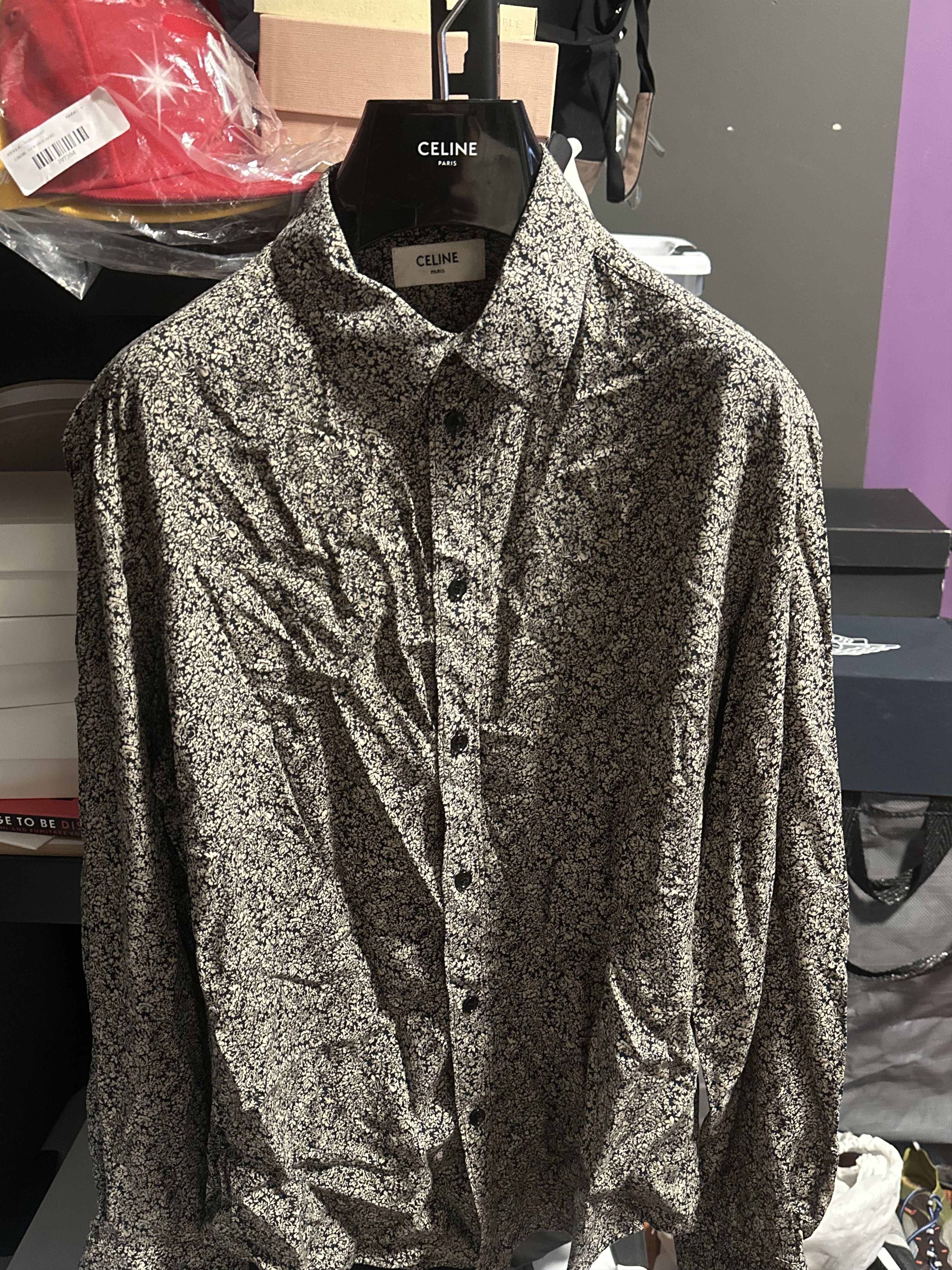 Celine Celine FW20 Floral Print Viscose Shirt - 39 Size US M / EU 48-50 / 2 - 6 Thumbnail