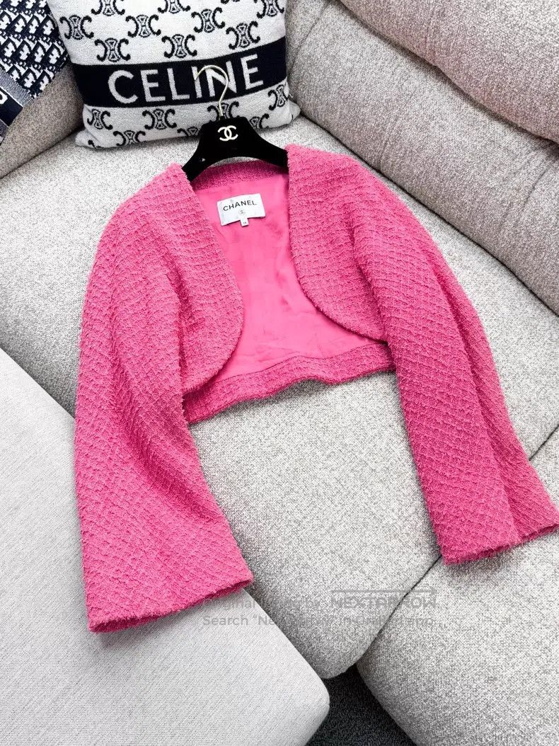 Chanel Chanel 22S rose pink long-sleeved short cloak jacket Size XS / US 0-2 / IT 36-38 - 3 Thumbnail