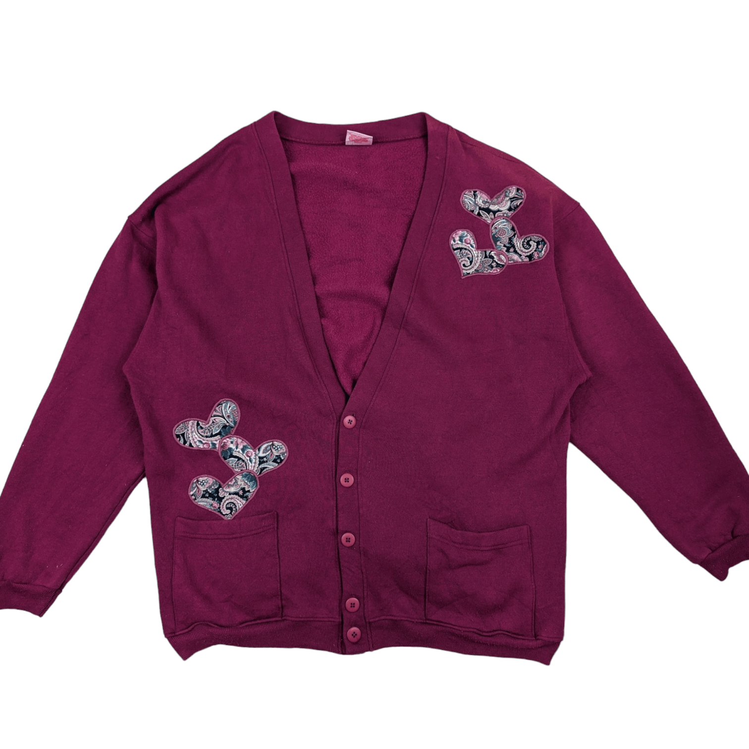 Hanes Vintage 90's HANES Flower Embroidery Cardigan Jacket Size US XL / EU 56 / 4 - 2 Thumbnail
