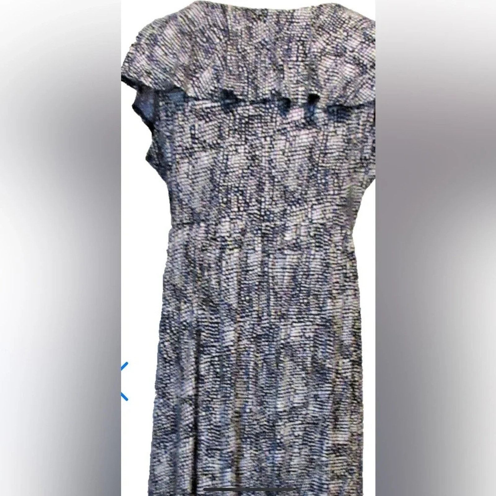 The Unbranded Brand Torrid hi-lo navy blue and white midi dress, size 2 (2X) Size XXL / US 16-18 / IT 52-54 - 3 Thumbnail