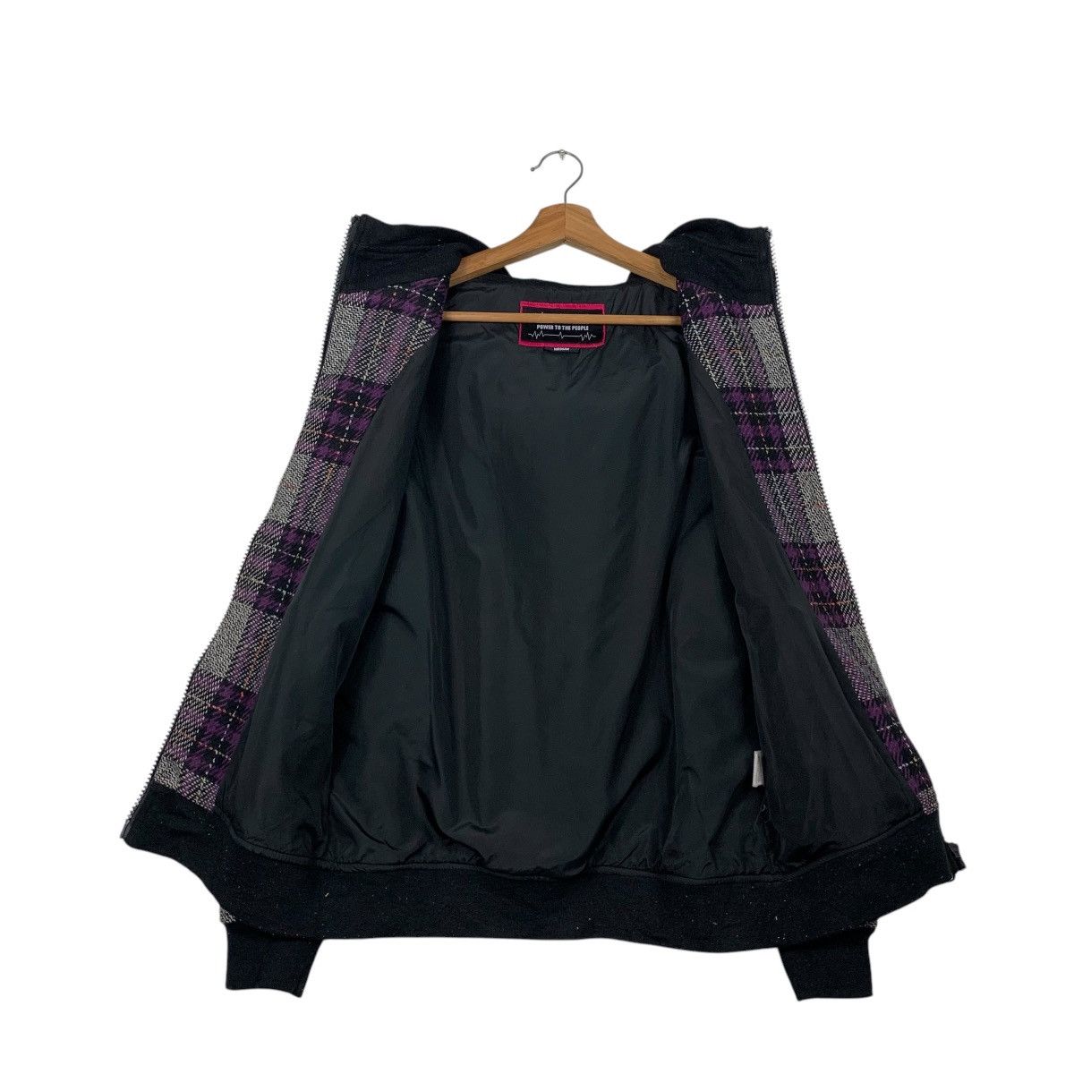 Japanese Brand POWER TO THE PEOPLE Checked Zipper Hoodie Jacket #2286-C101 Size US M / EU 48-50 / 2 - 12 Thumbnail