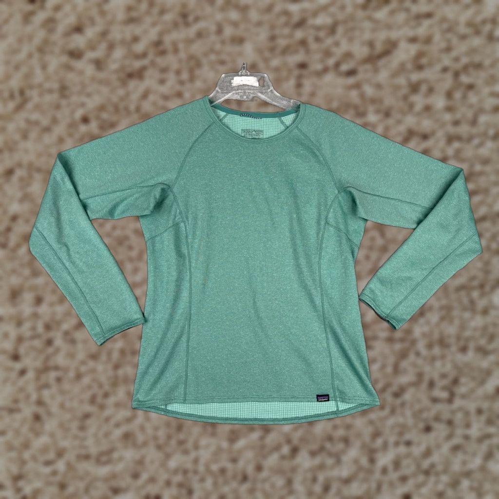 Patagonia Patagonia Shirt Womens Medium Teal Capilene Midweight Crew Baselayer Long Sleeve Shirt Size M / US 6-8 / IT 42-44 - 1 Thumbnail