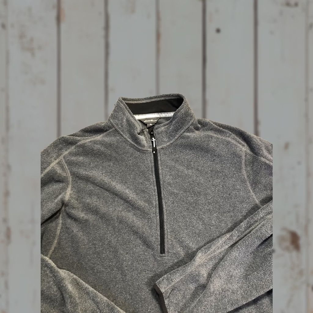 Eddie Bauer Eddie Bauer Sweater Mens 2XLT Gray Fleece Quarter Zip Mock Neck Pullover Outdoor Size US XXL / EU 58 / 5 - 1 Thumbnail