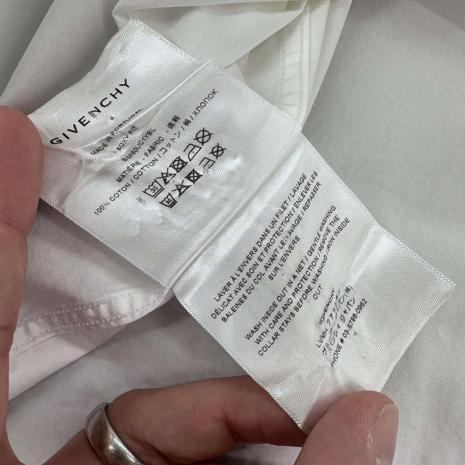 Givenchy Givenchy White Zip Shirt Size 40 M USED Size US M / EU 48-50 / 2 - 7 Thumbnail