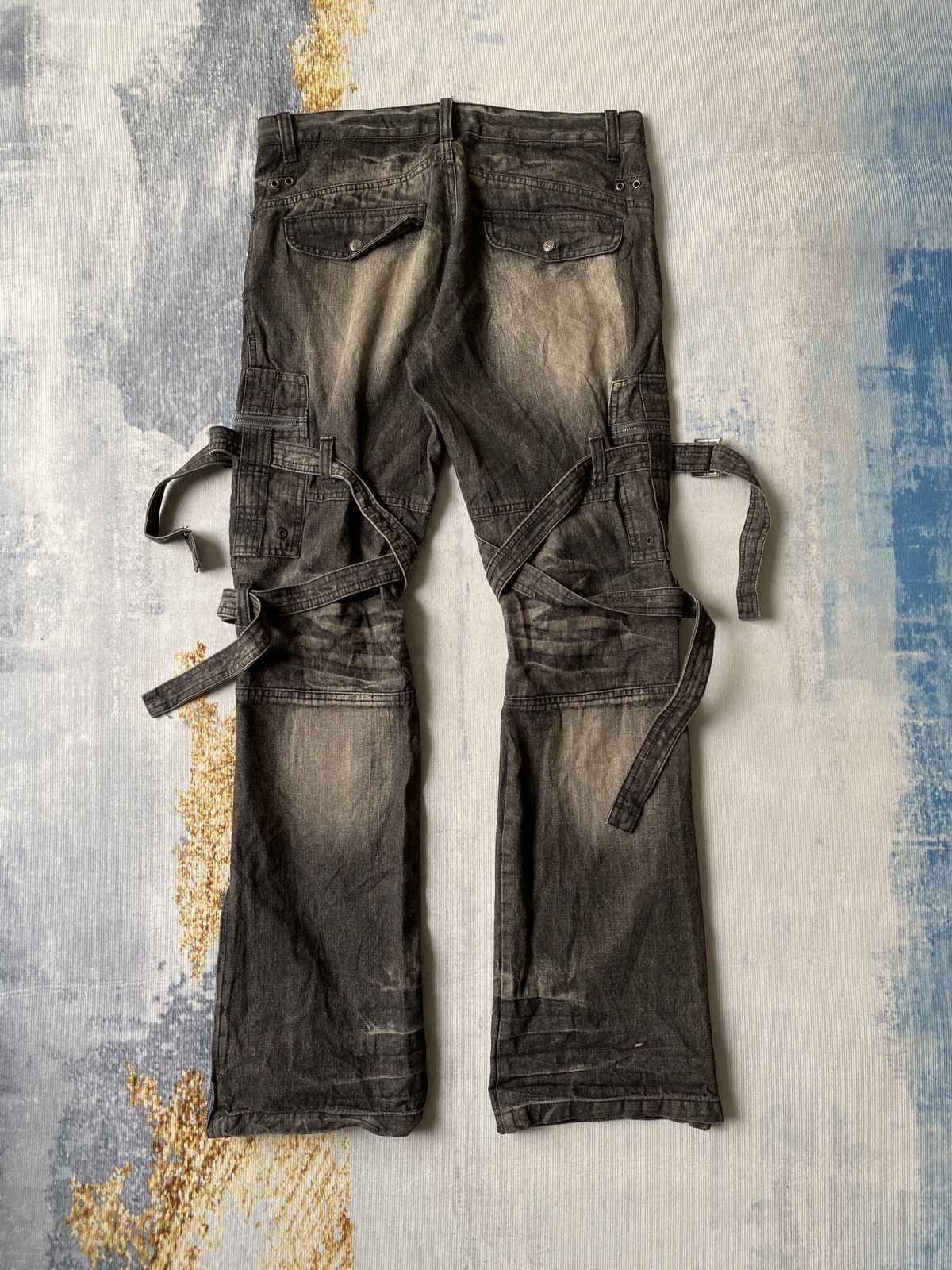 If Six Was Nine Japanese Brand Topism Bondage Flare Denim Size US 32 / EU 48 - 4 Thumbnail